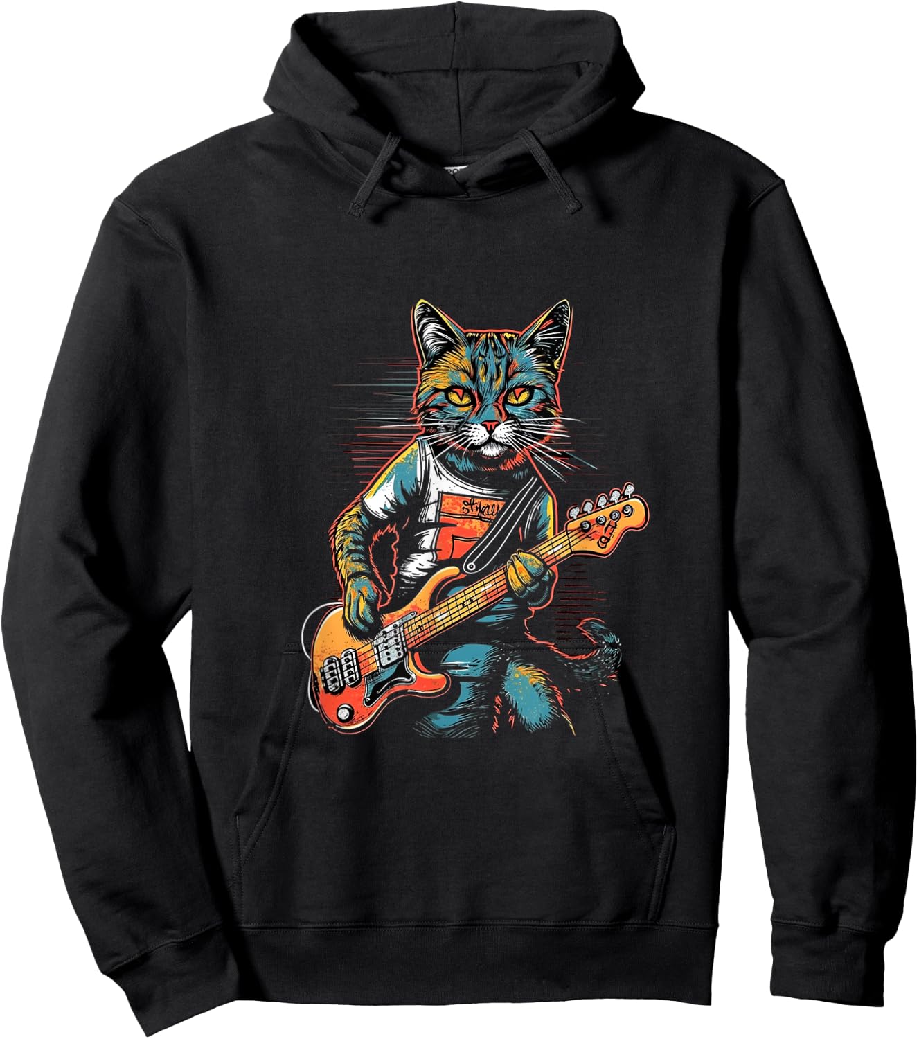 Cat Playing Bass Guitar Bassist Bass Guitarist Cats Lover Women Hoodie - Hoodie | Black