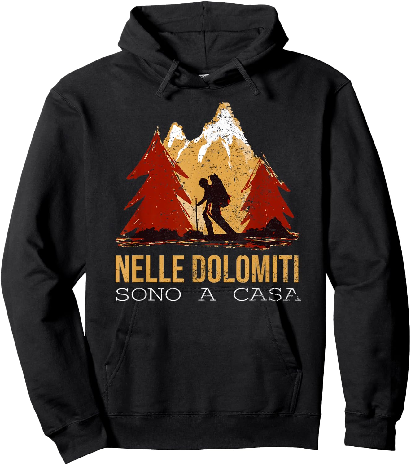 In the Dolomites are at home Excursions Ski mountaineering Dolomites Hoodie - Hoodie | Black