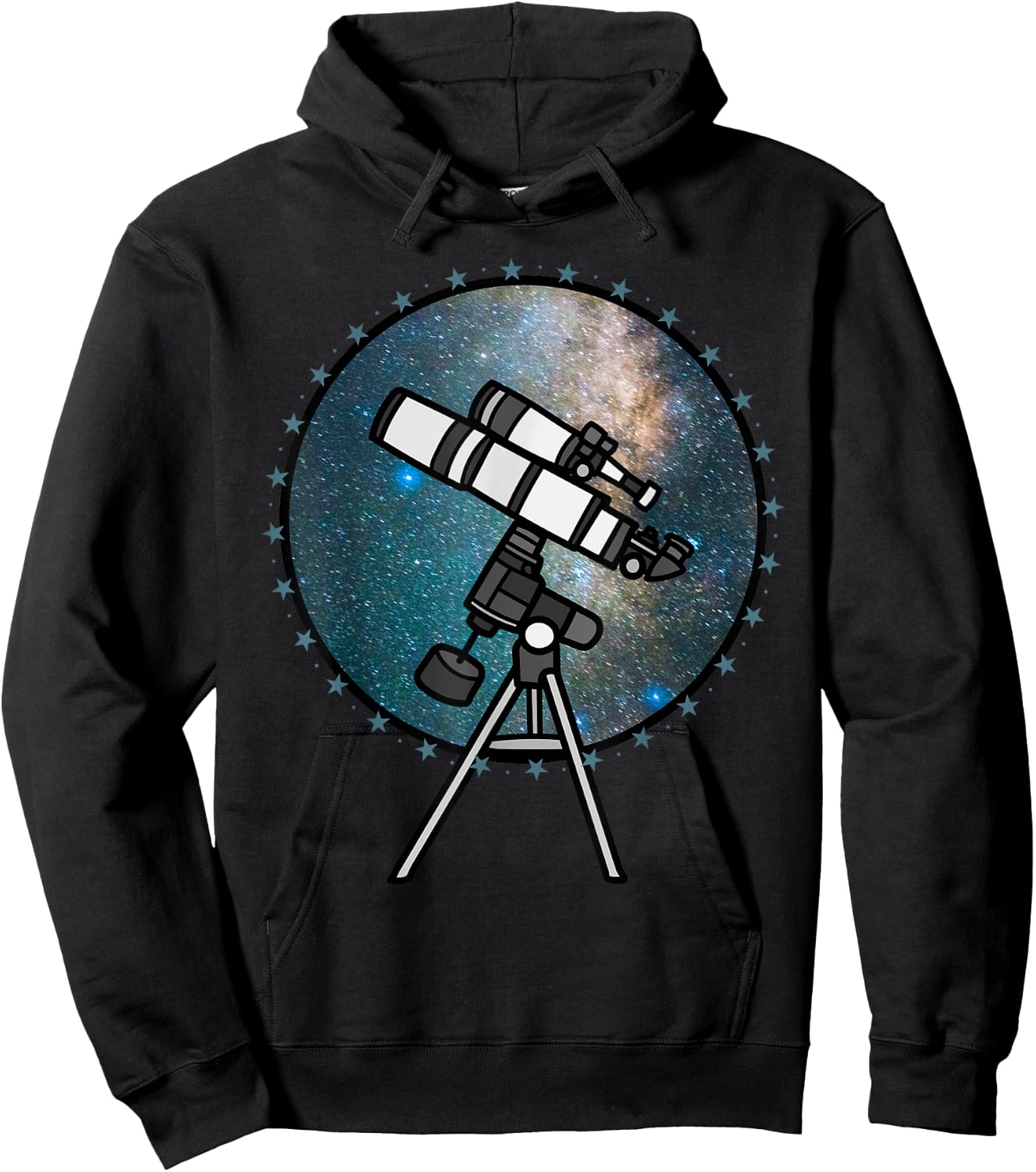 Astronomy Telescope Night Sky Observation Galaxy Hoodie - Hoodie | Black