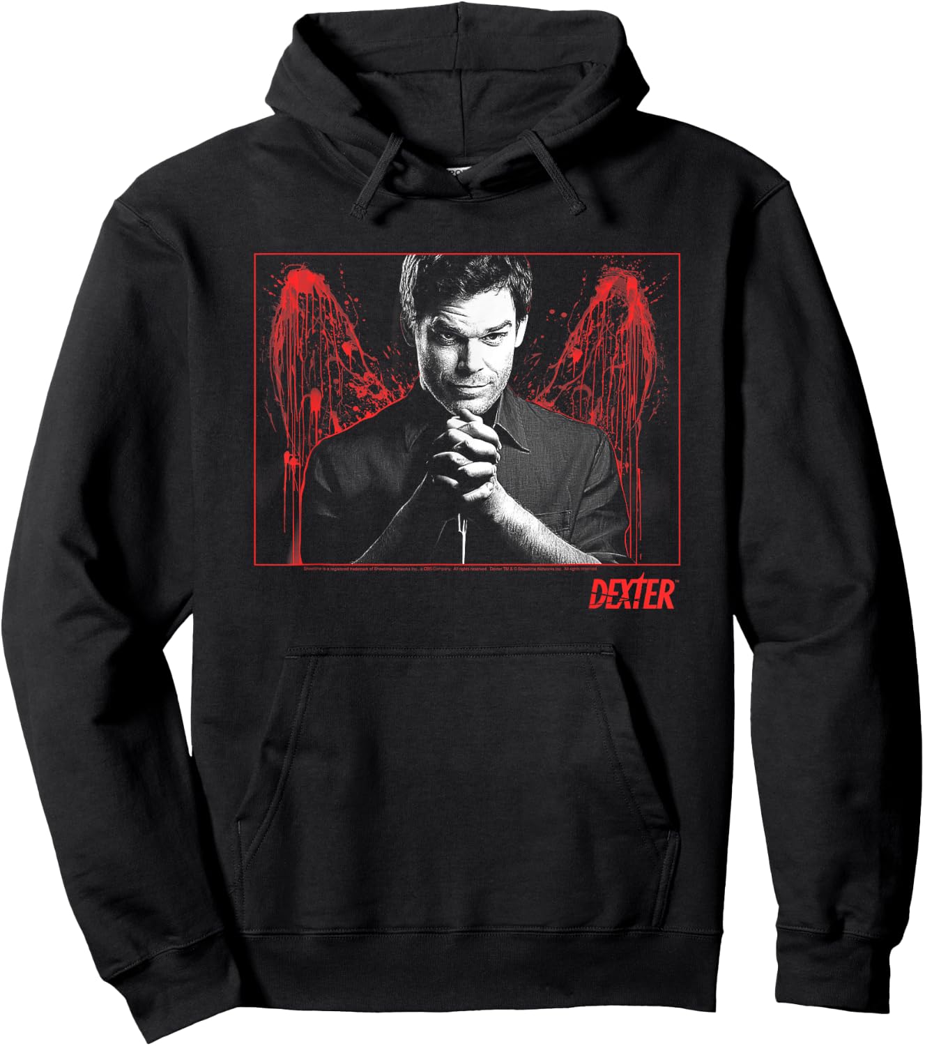 Dexter Blood Splatter Wings TV Show Hoodie - Hoodie | Black