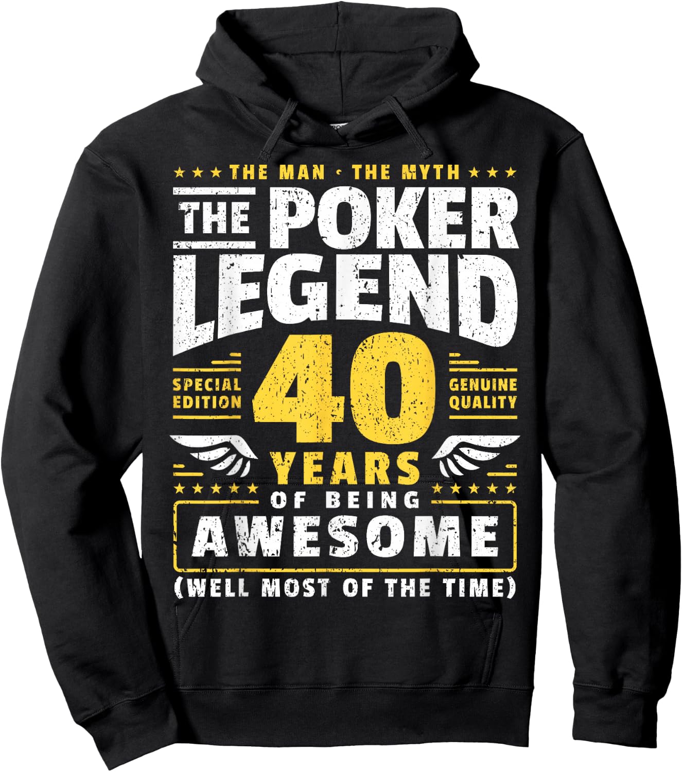40th Birthday Poker Player 40 Years Hoodie - Hoodie | Black