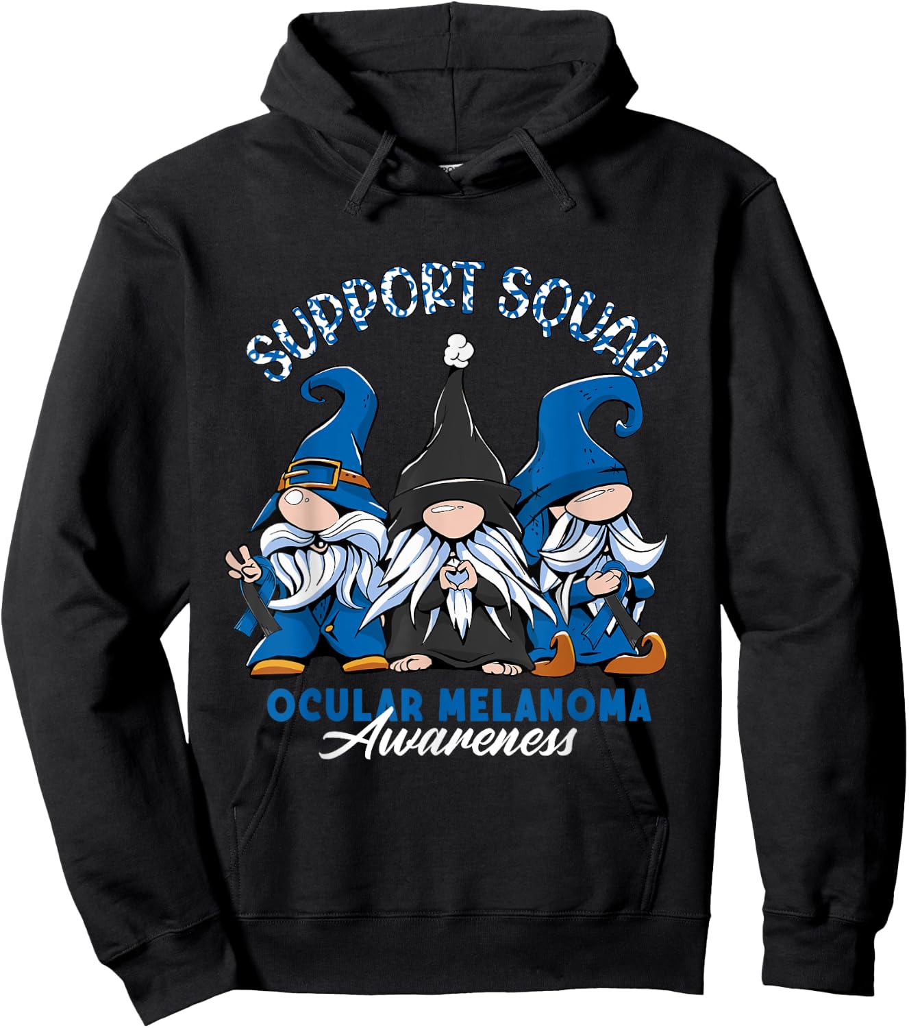 Support Awareness Squad I Eye Cancer & Ocular Melanoma Hoodie - Hoodie | Black
