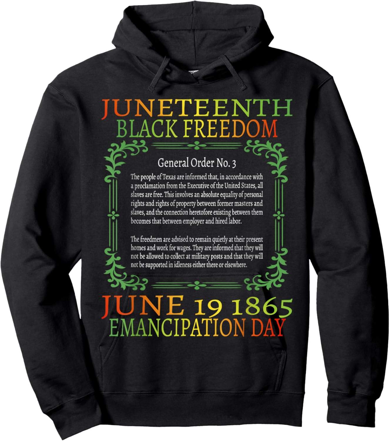 Juneteenth African American Freedom Black History June 19 Hoodie - Hoodie | Black