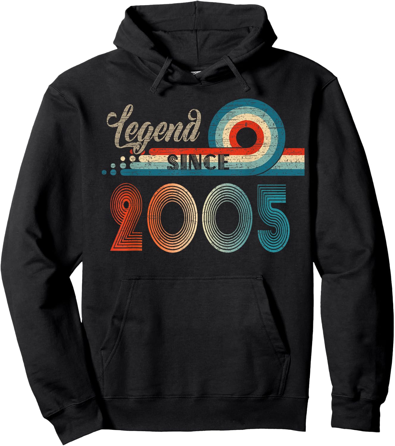 20 Year Old 20 Birthday Gifts Vintage Legend Since 2005 Hoodie - Hoodie | Black