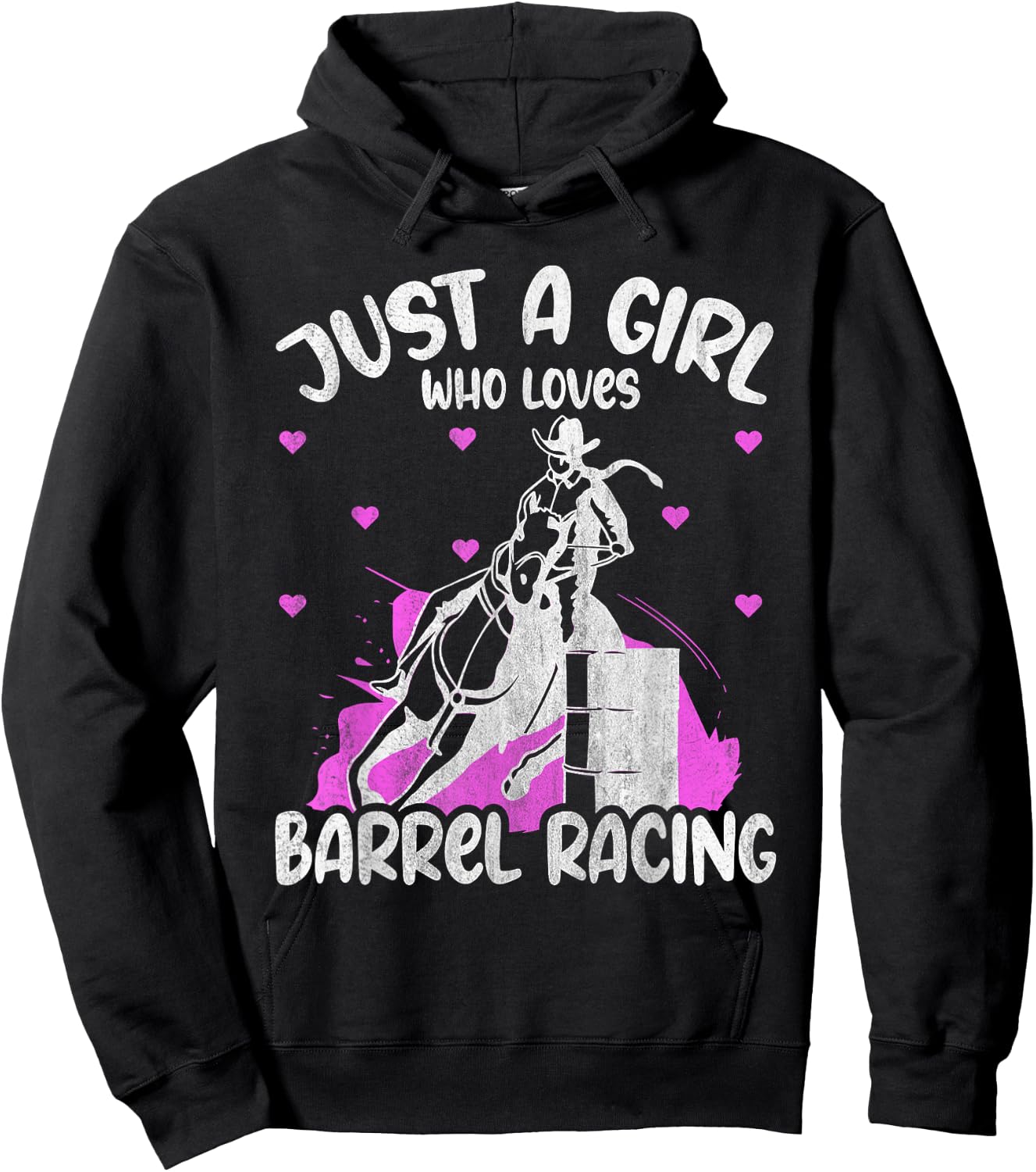 Just A Girl Who Loves Barrel Racing Rodeo Barrel Racing Hoodie - Hoodie | Black