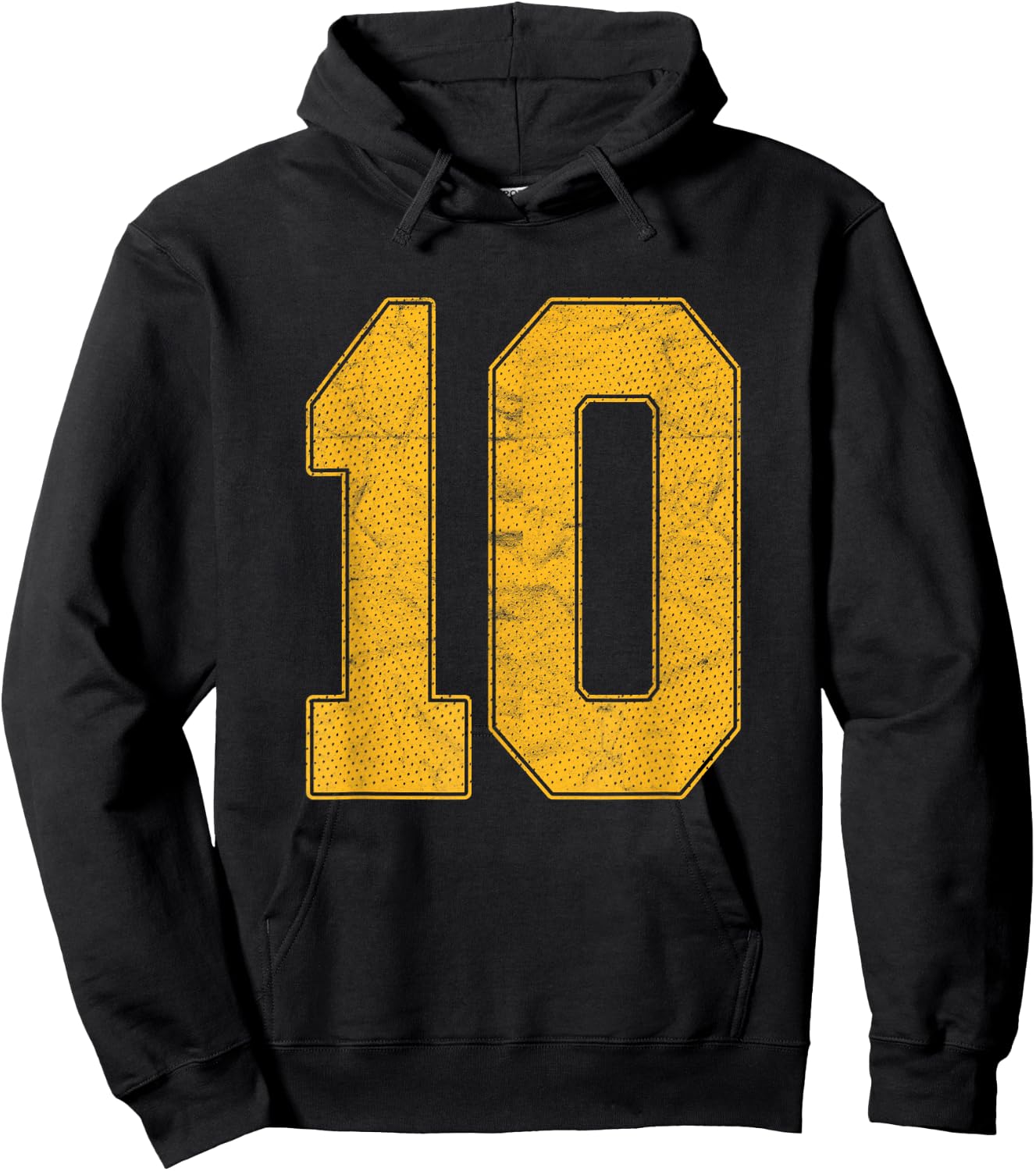 Number 10 Numbered Uniform Sports Team Jersey 10th Birthday Hoodie - Hoodie | Black