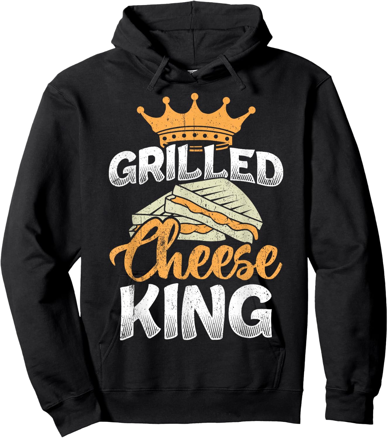 Grilled cheese king - Toasted Sandwich Hoodie - Hoodie | Black