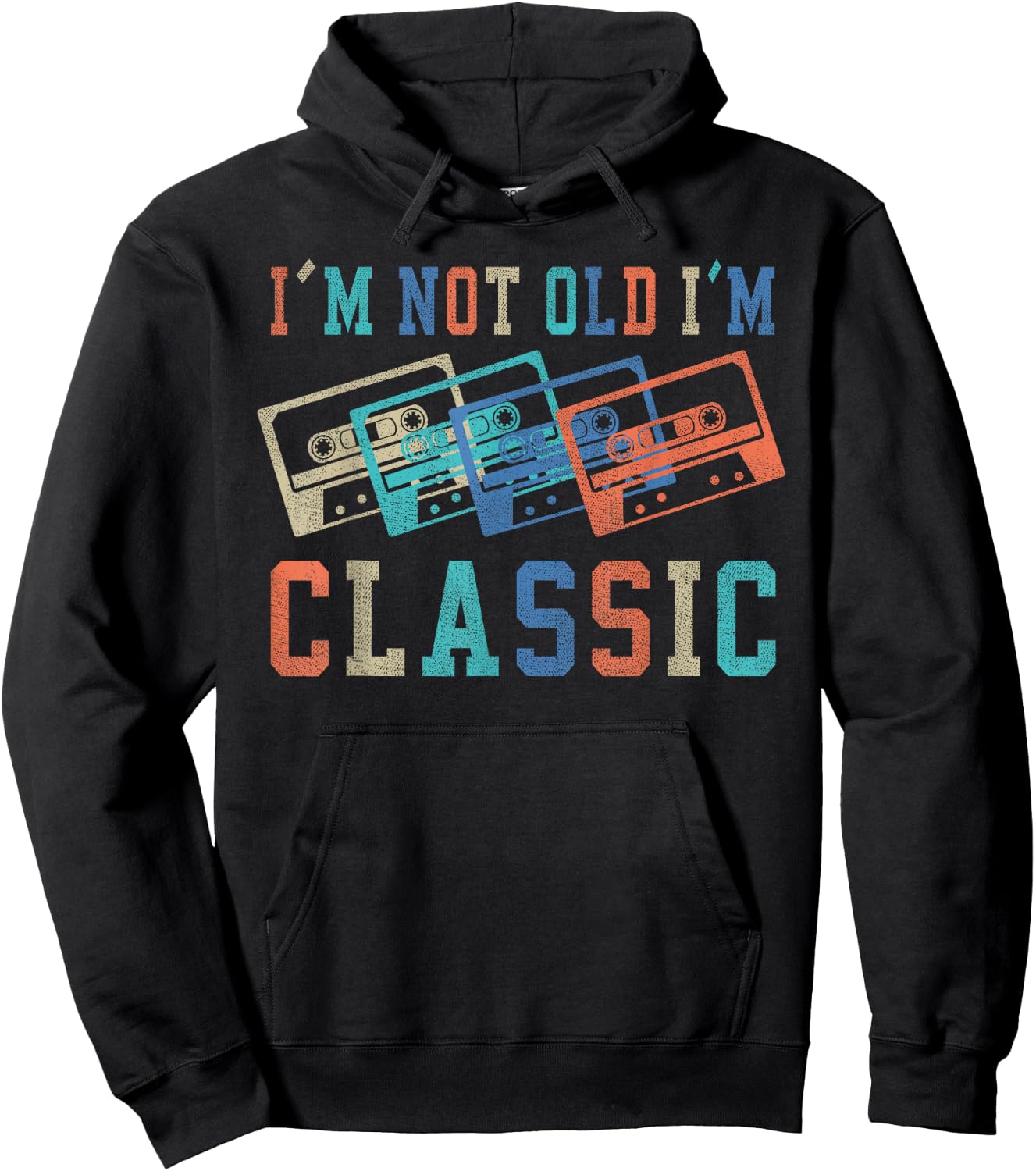 I'm Not Old Im Classic Grandpa Dad Birthday Gifts Rock Music Hoodie - Hoodie | Black