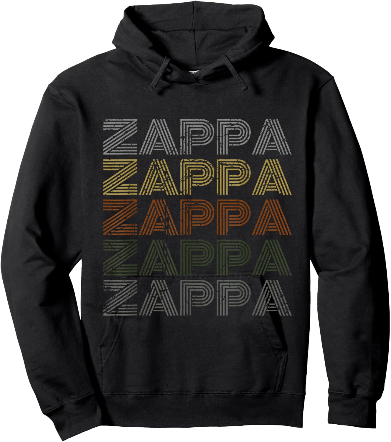 Love Heart Zappa Grunge Retro Vintage Style Black Zappa Hoodie - Hoodie | Black
