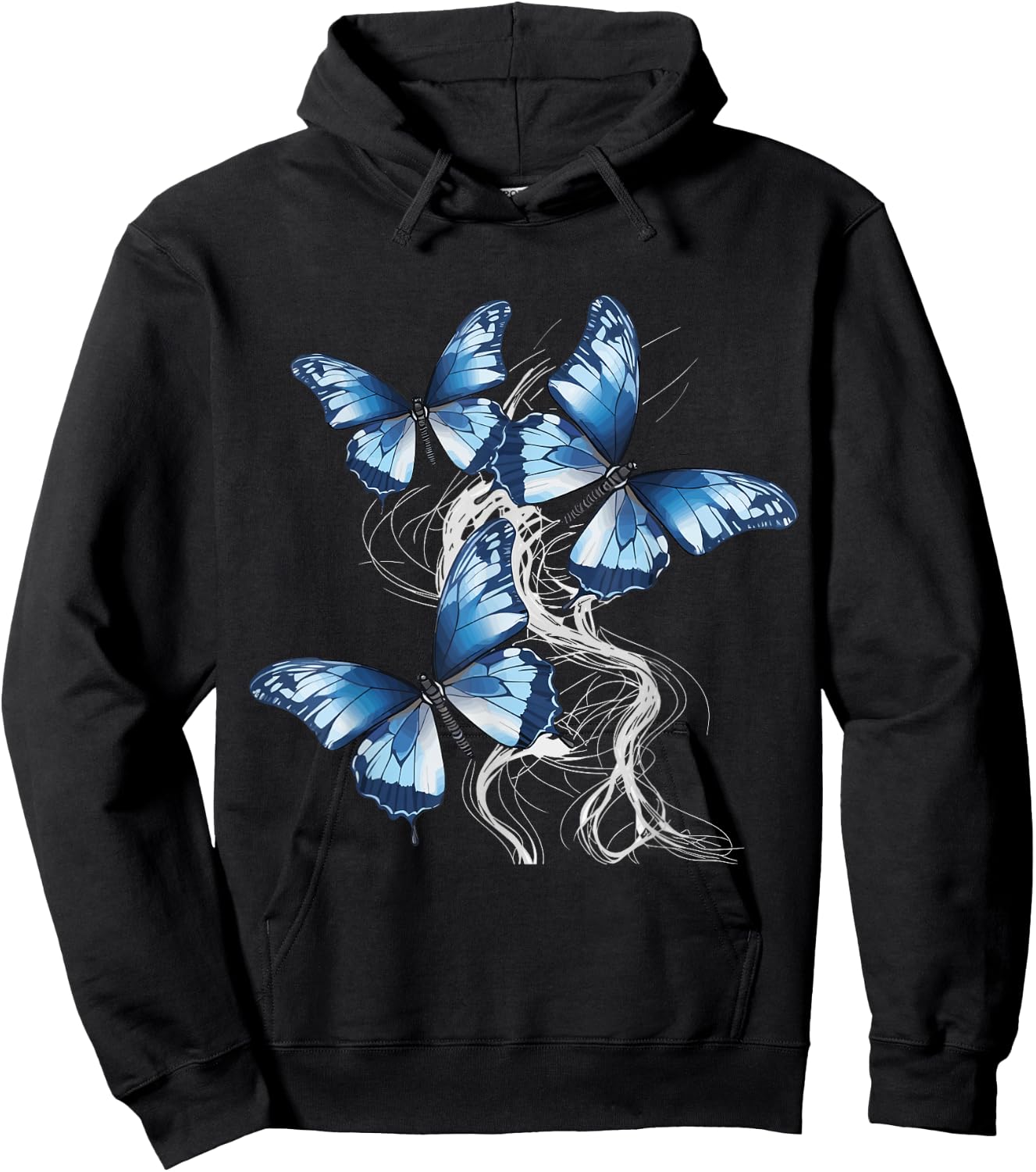 Cute blue Butterflies design butterflies and butterfly Hoodie - Hoodie | Black