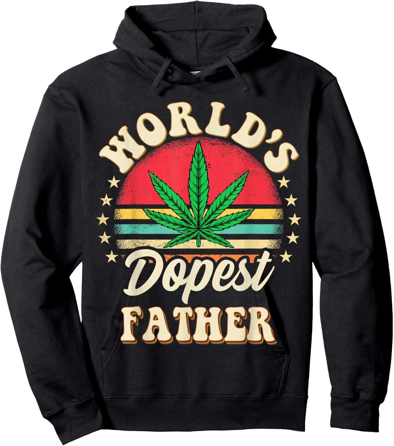 Father Funny 420 Pot Vintage Matching Worlds Dopest Father Hoodie - Hoodie | Black