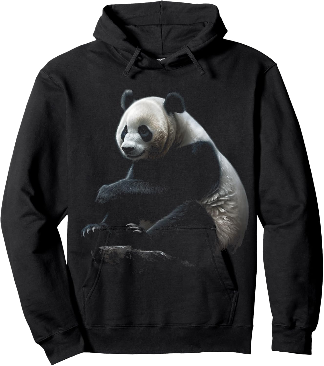 Large Panda Zoo - Animal Panda Hoodie - Hoodie | Black
