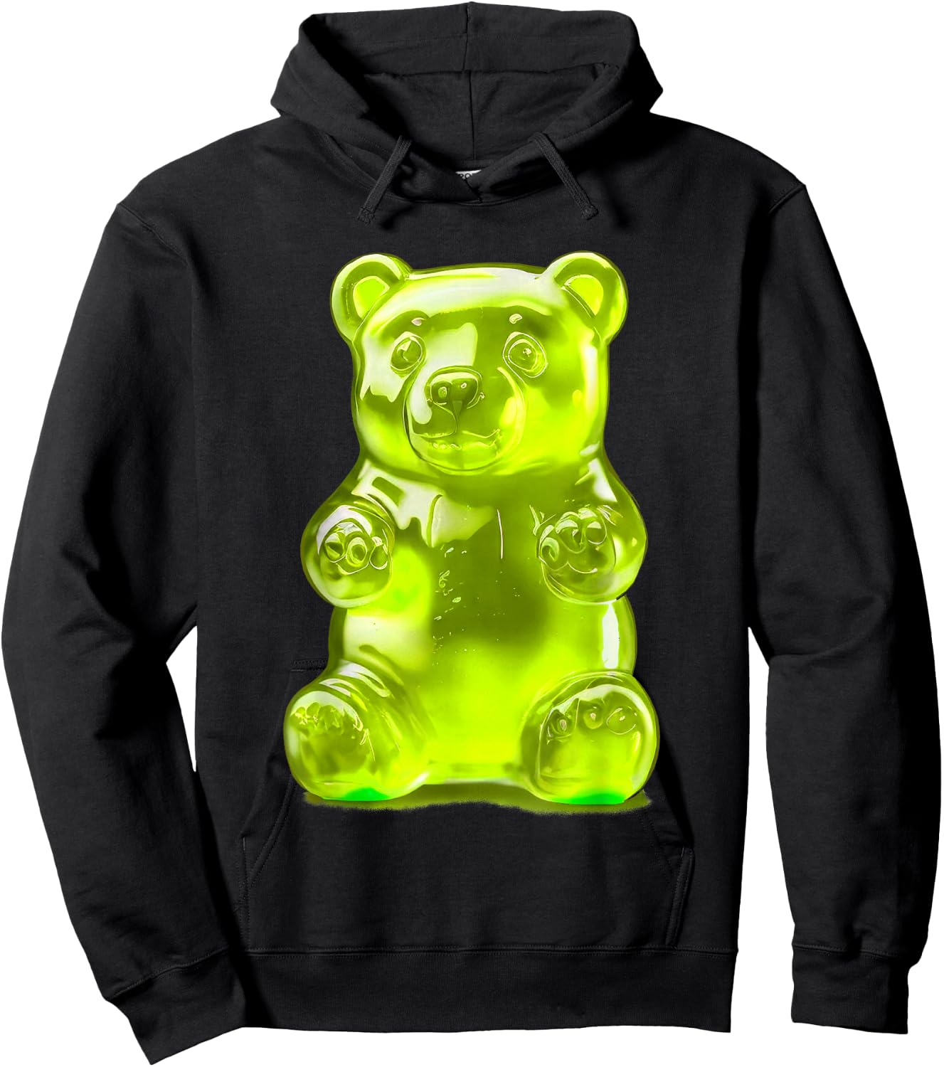 Lemon Green Gummy Bear Hoodie - Hoodie | Black
