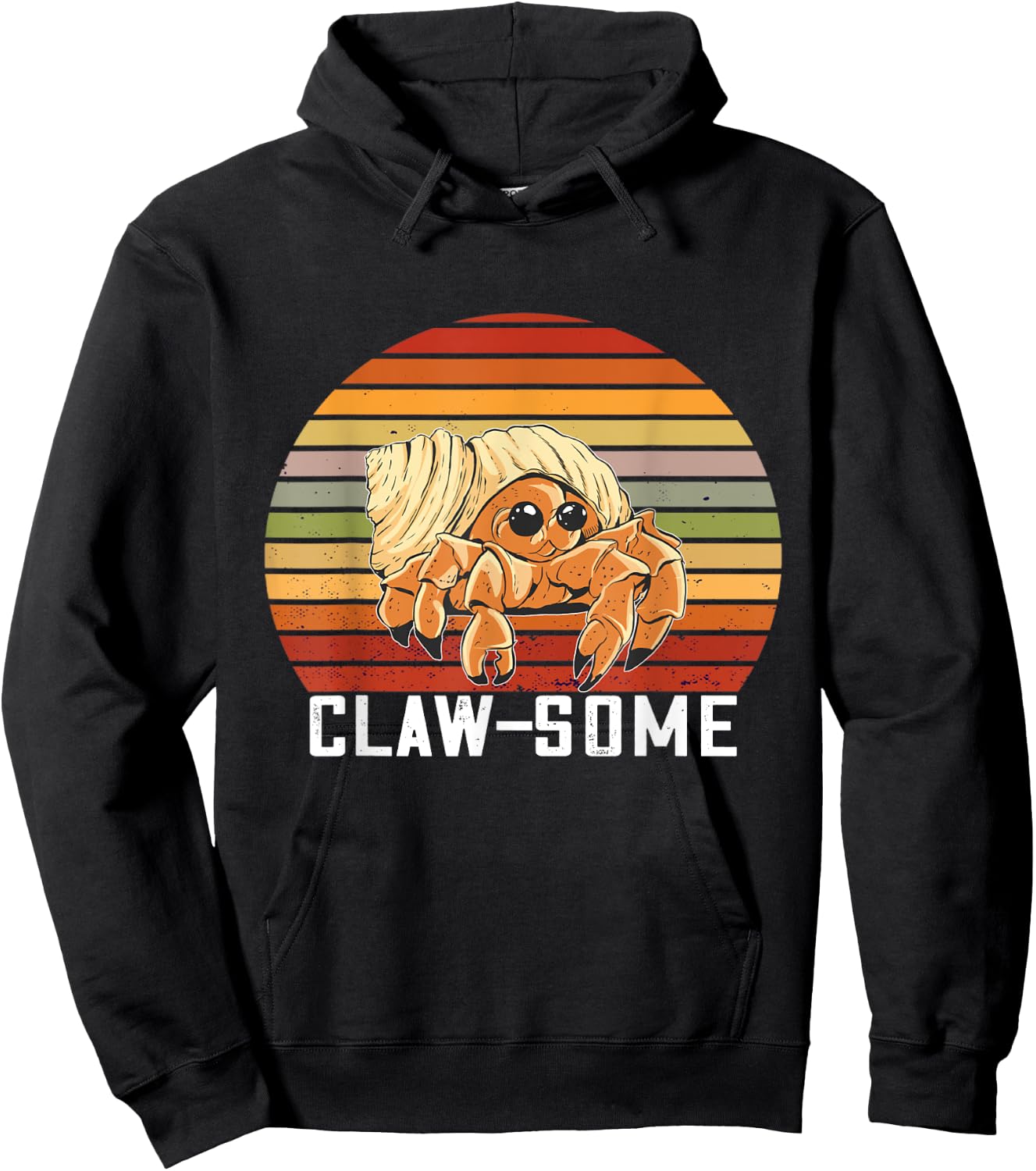 Hermit Crab Retro Awesome Claw Sea Animals Hermit Crab Lover Hoodie - Hoodie | Black