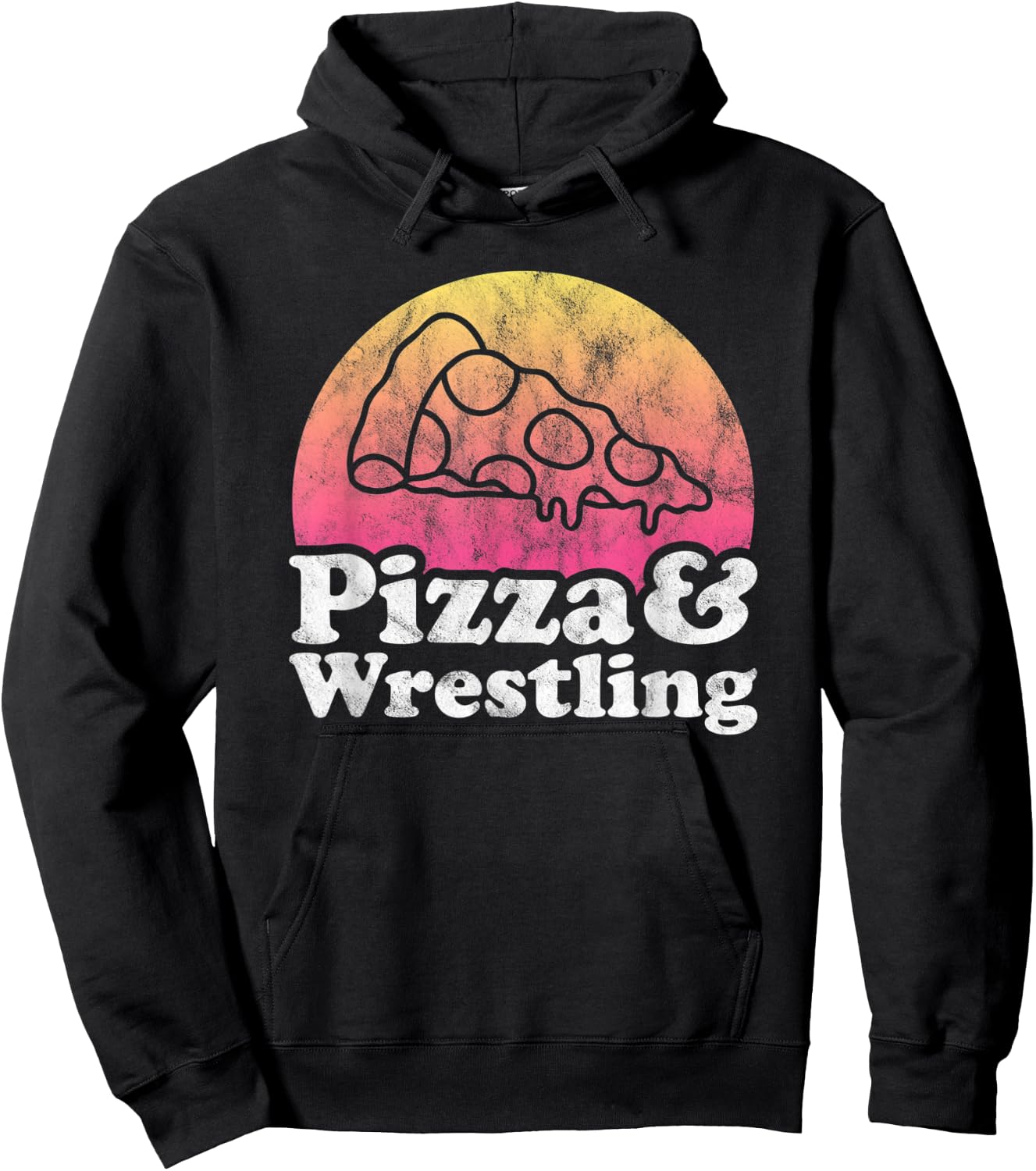 Pizza and Wrestling or Wrestler Hoodie - Hoodie | Black