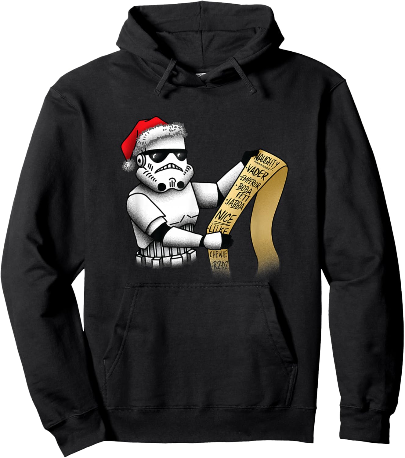 Star Wars Christmas Stormtrooper Naughty & Nice List Hoodie - Hoodie | Black