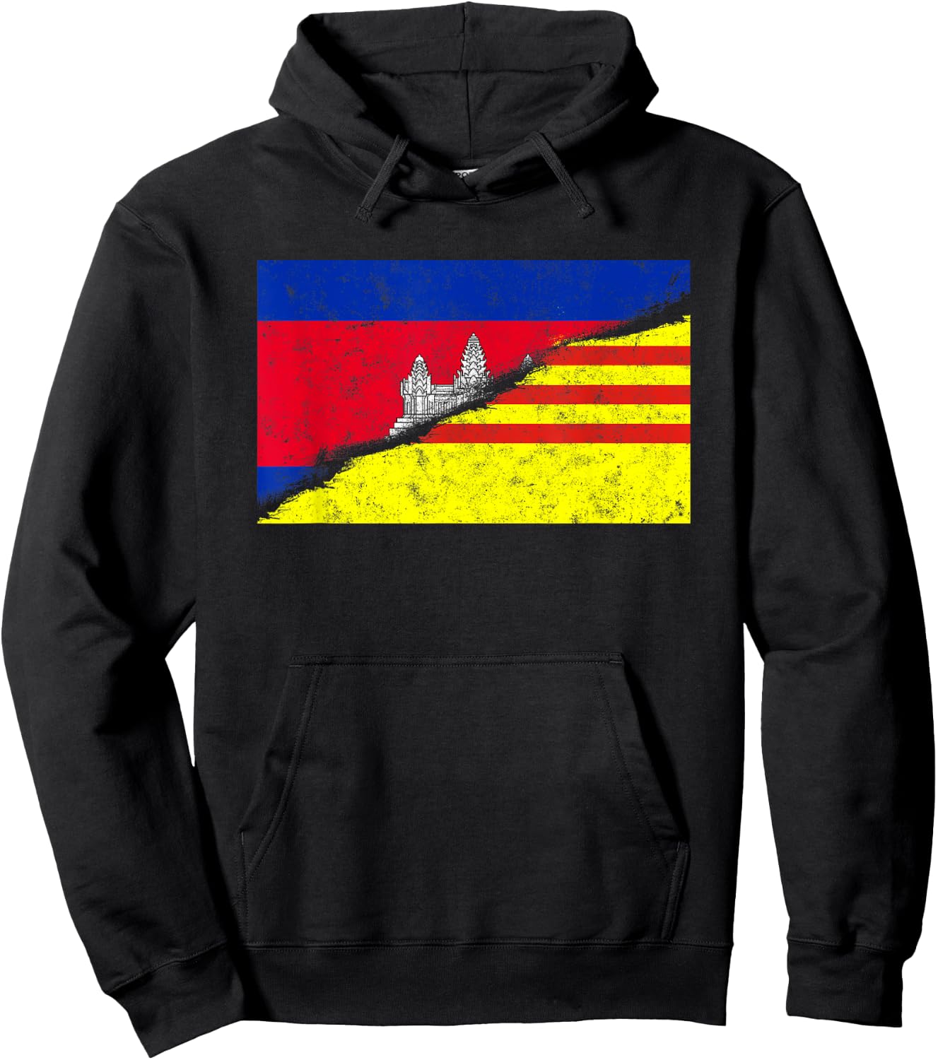 Cambodia Khmer Cambodian Vietnam Vietnamese Mixed DNA Flag Hoodie - Hoodie | Black