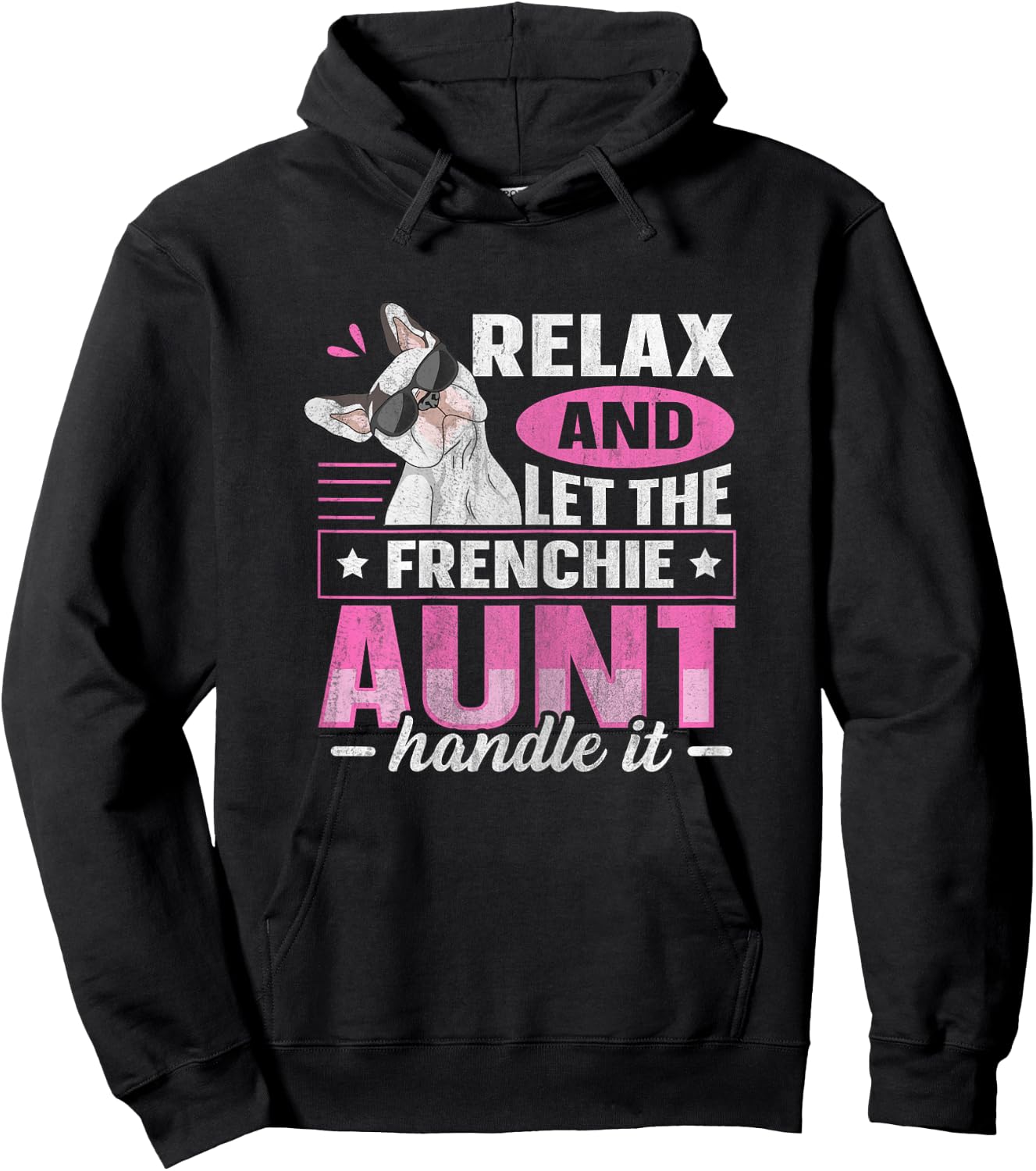 Frenchie Design for a Frenchie aunt Hoodie - Hoodie | Black