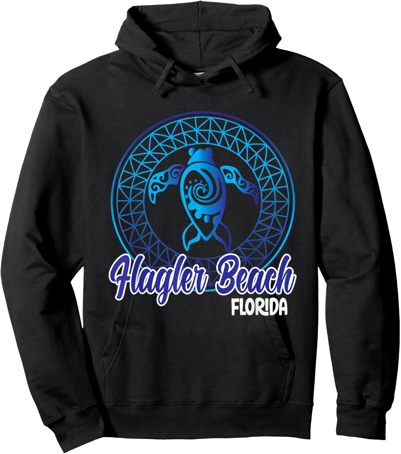 Flagler Beach Florida Souvenirs Save Sea Turtles Tribal Hoodie - Hoodie | Black