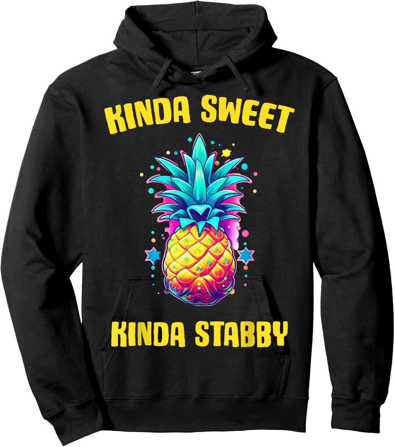 Kinda Sweet Kinda Stabby Pineapple Hoodie - Hoodie | Black