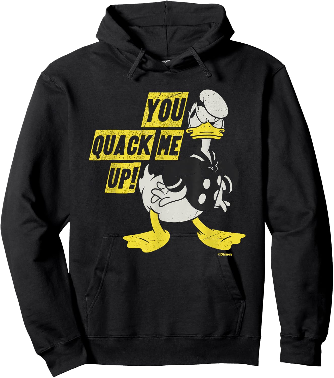 Disney Donald Duck You Quack Me Up Vintage Classics Hoodie - Hoodie | Black