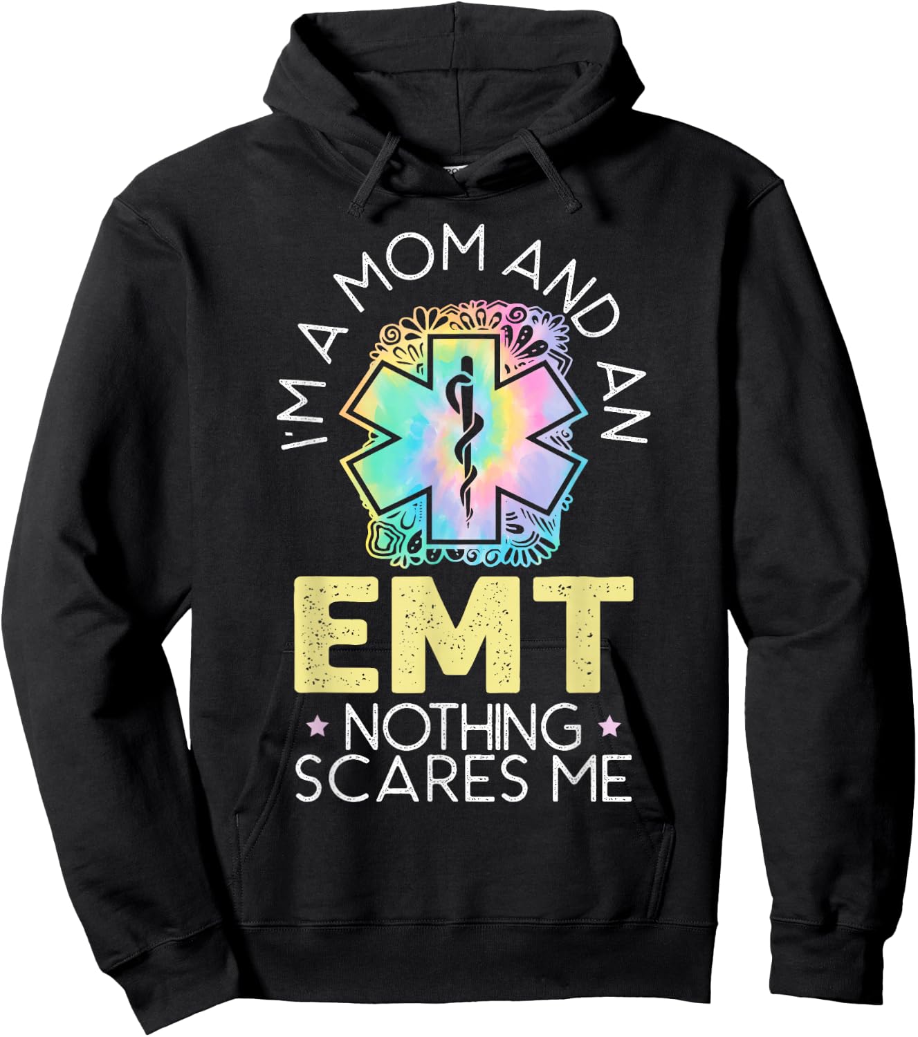 I'm A Mom And An EMT EMS Paramedic Health Care Hoodie - Hoodie | Black