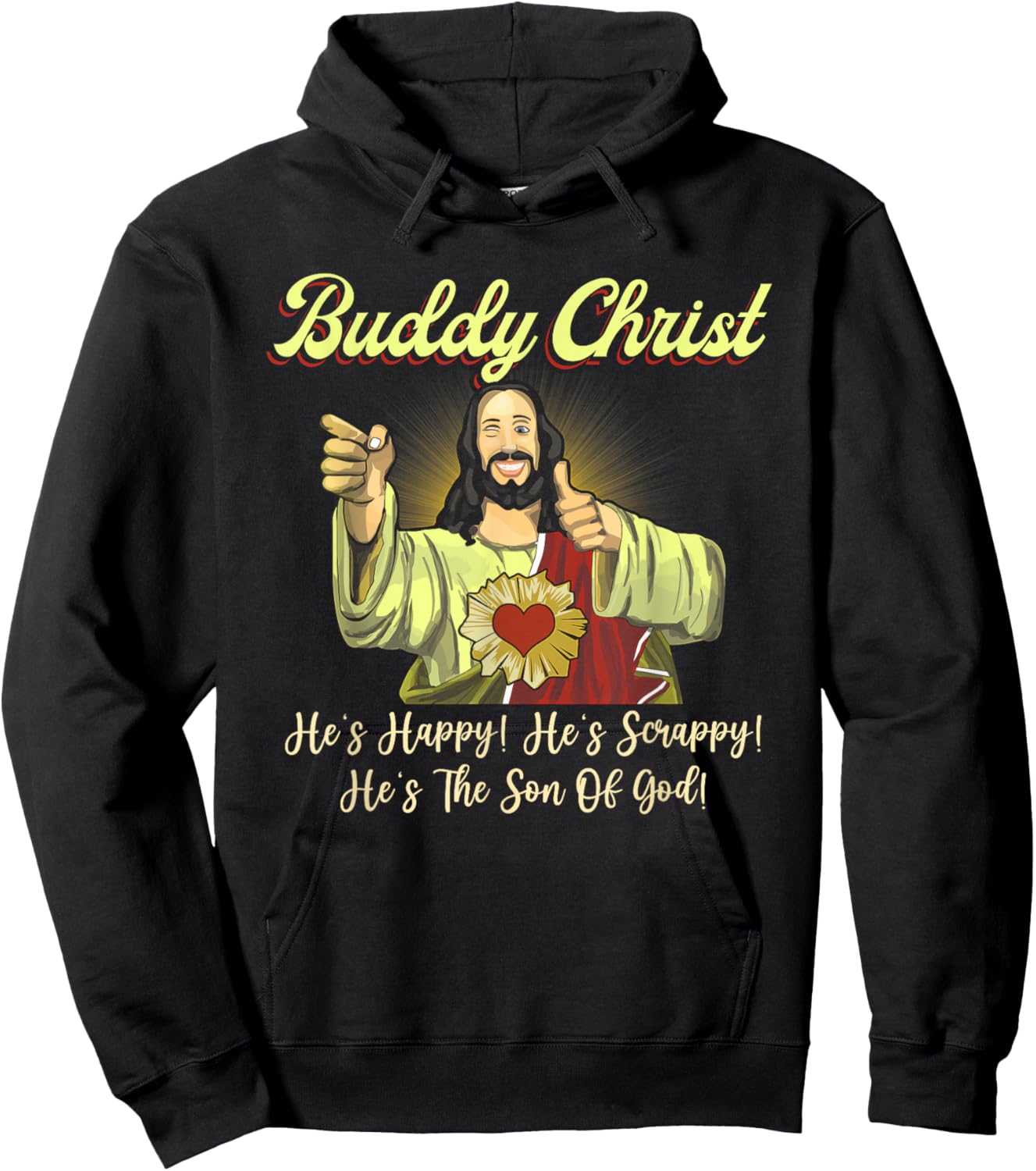 Buddy a Christ Christmas He Happy Scrappy The Son Of God Hoodie - Hoodie | Black