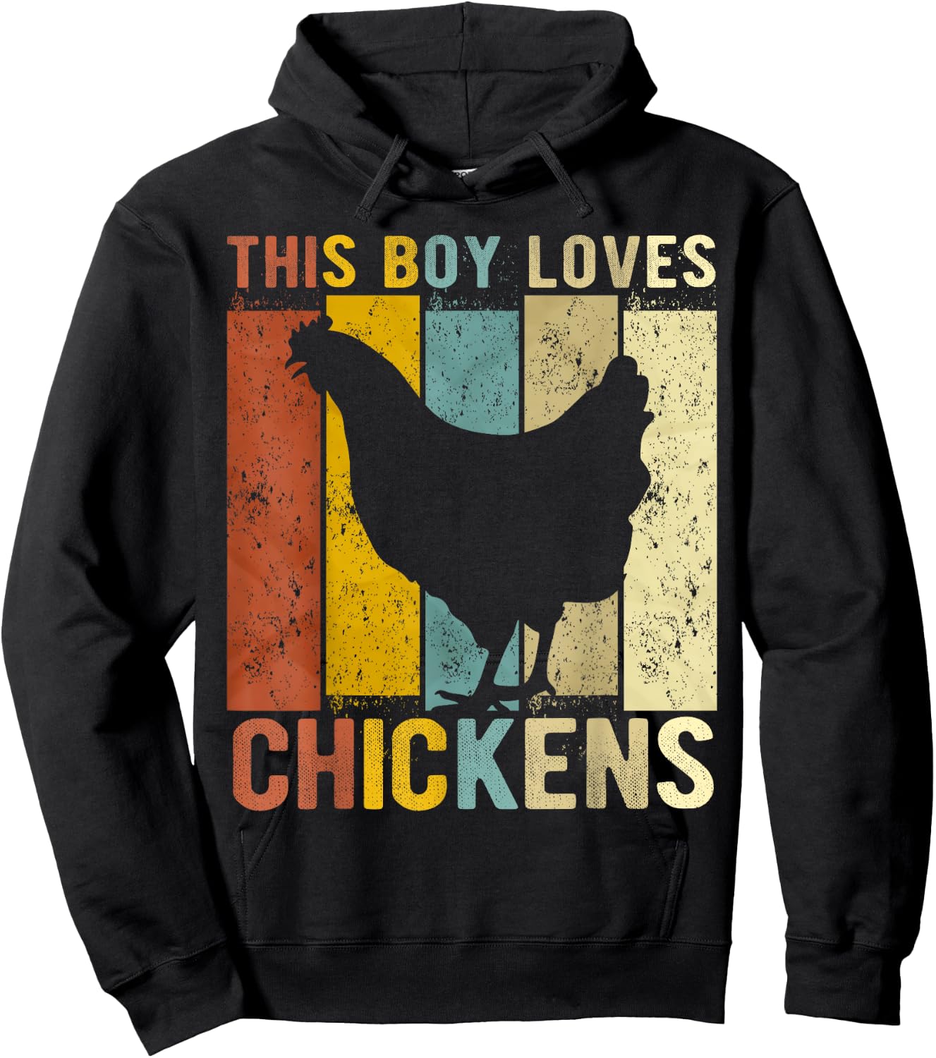 This Boy Loves Chickens Boys Chicken Hoodie - Hoodie | Black