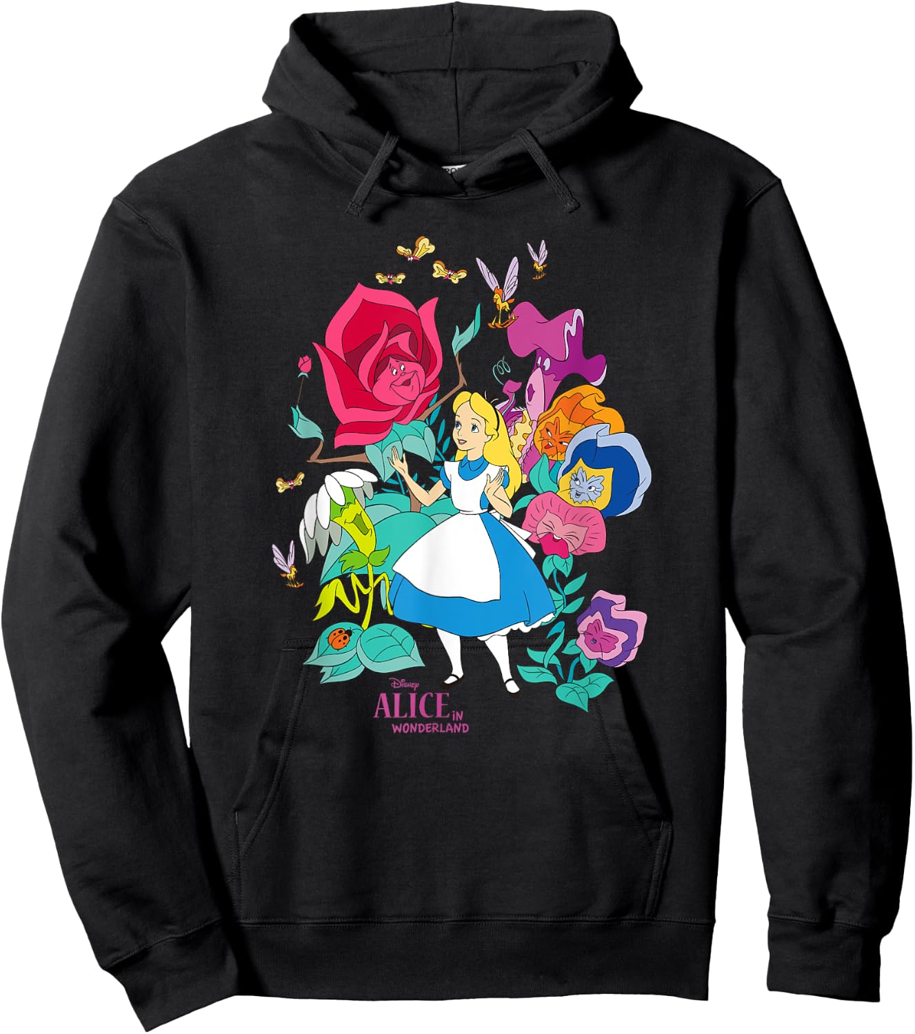 Disney Alice in Wonderland Wildflower Forest Hoodie - Hoodie | Black
