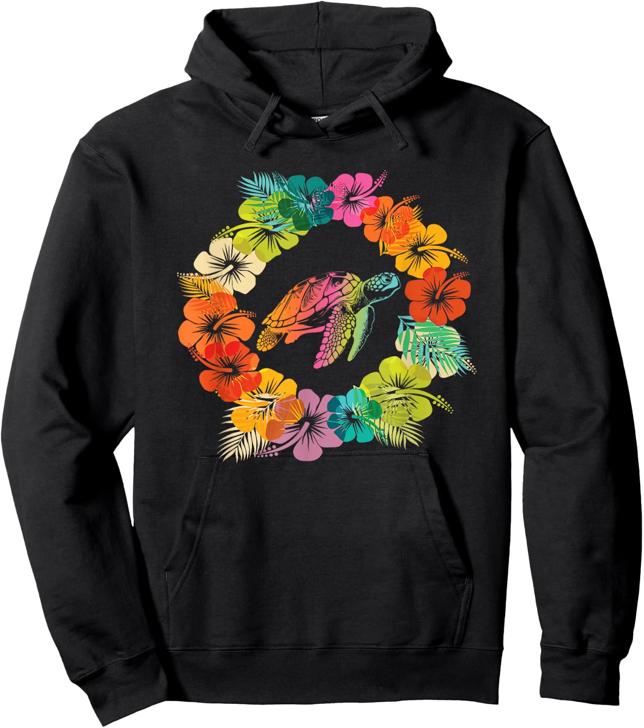 Hawaiian Sea Turtle Lover Ocean Hawaii Sea Animal Tropical Hoodie - Hoodie | Black