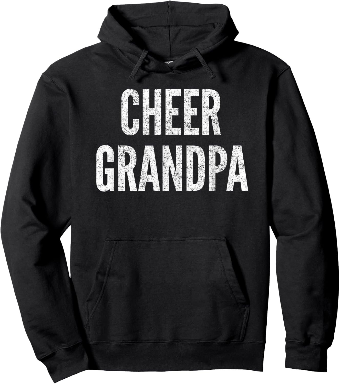 Cheer Grandpa Cheerleading Matching Grandparents Black Hoodie - Hoodie | Black