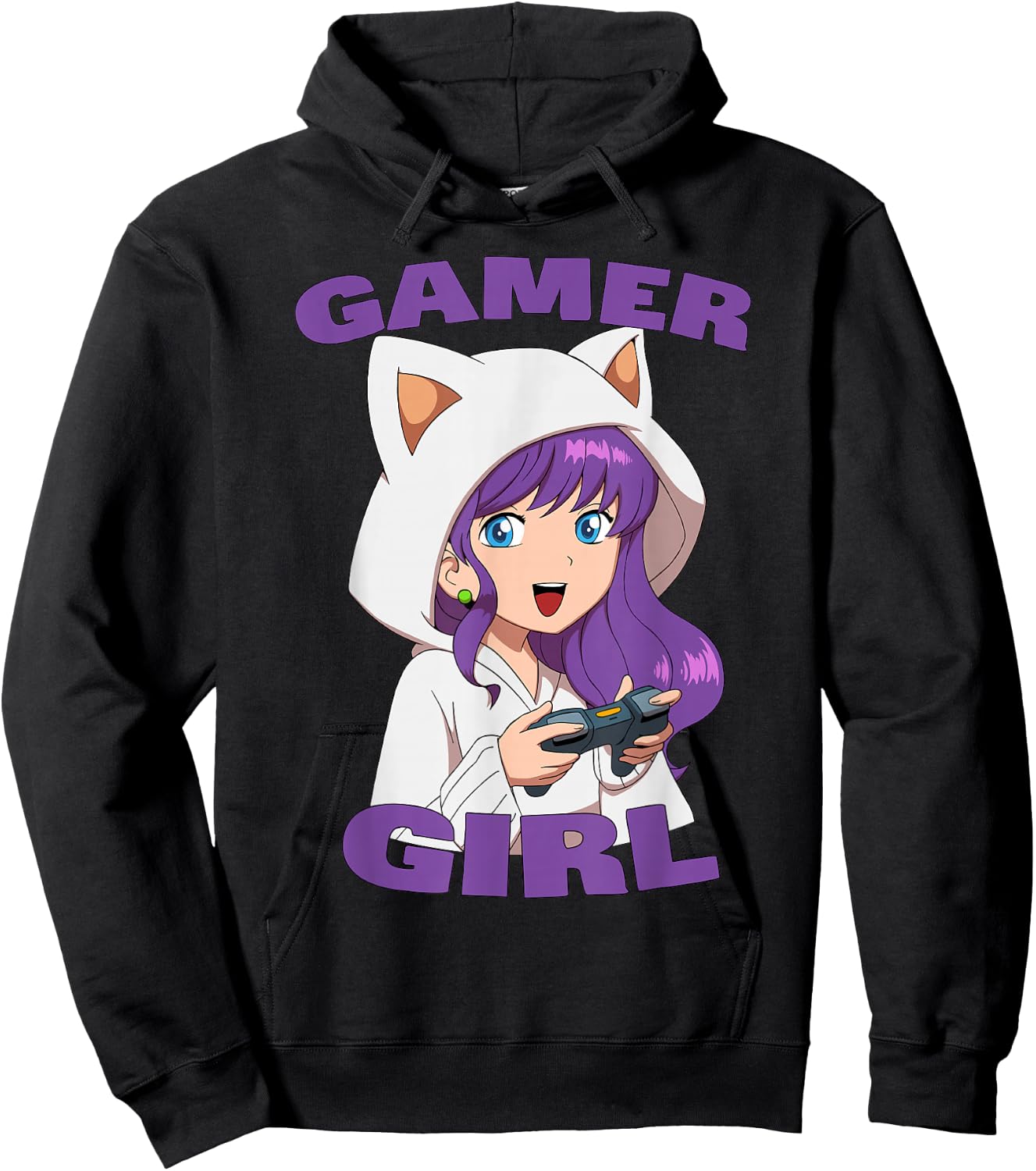Pretees Gamer Girl Video Games Gaming Hoodie - Hoodie | Black
