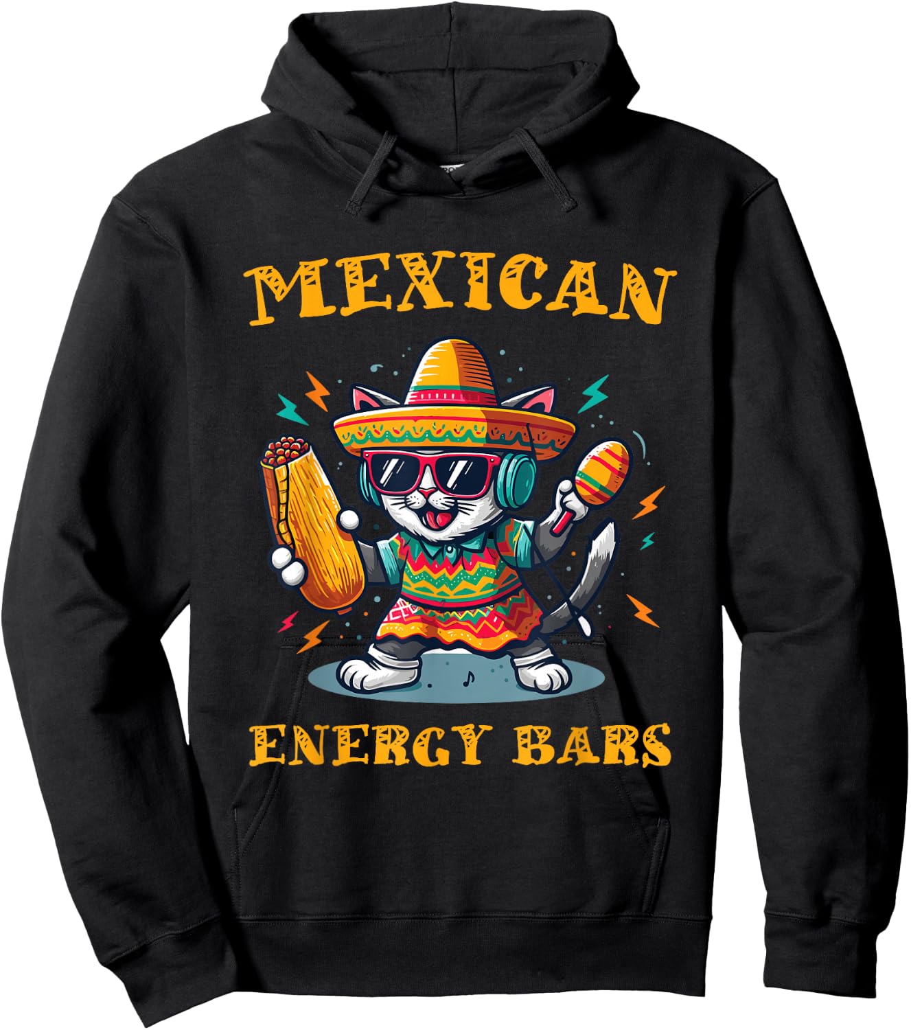 Tamale Mexican Energy Bars Funny Tamales Lover Mexican Food Hoodie - Hoodie | Black