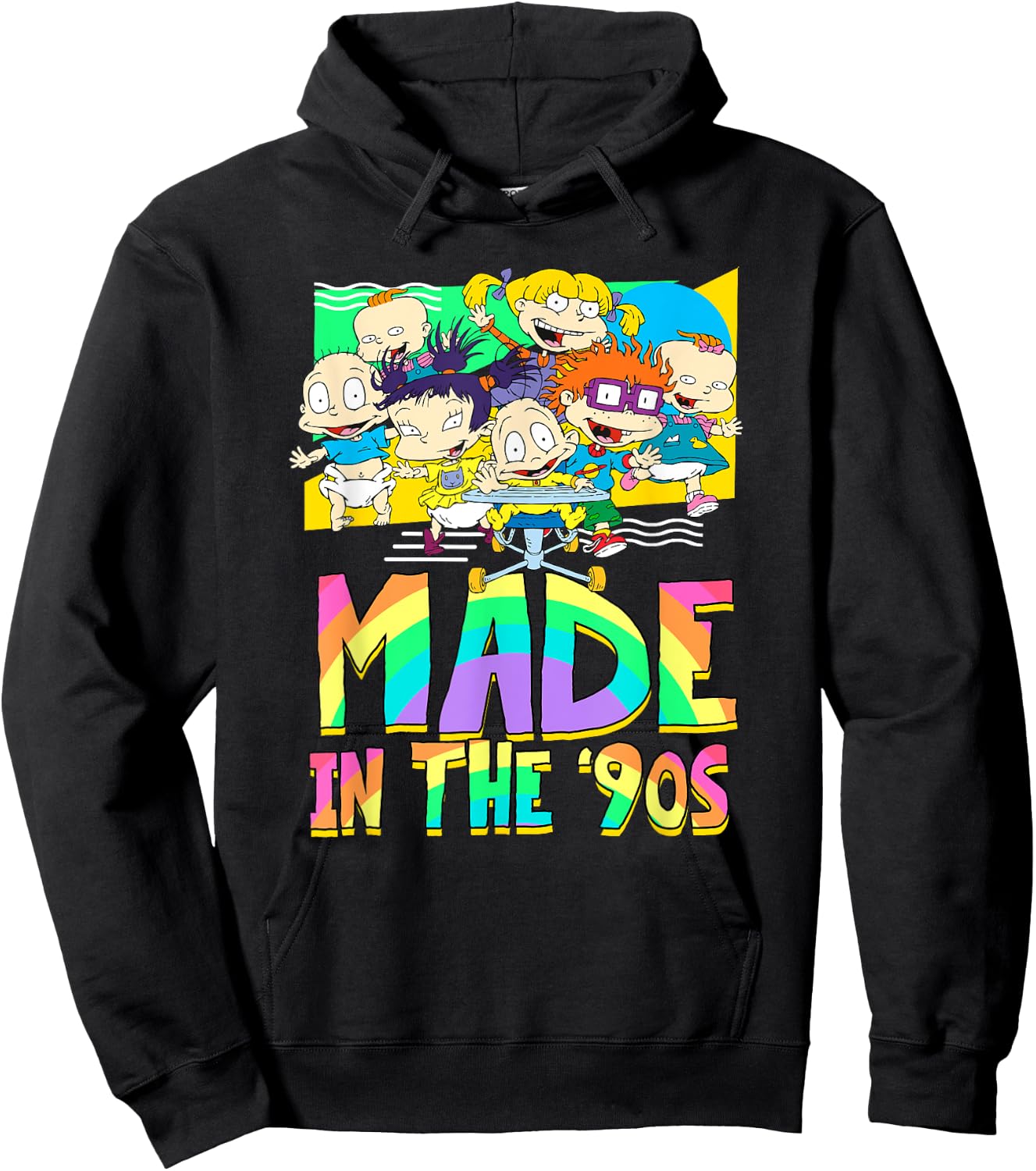 Mademark x Rugrats - Made in the 90s - Rainbow Gradient Hoodie - Hoodie | Black