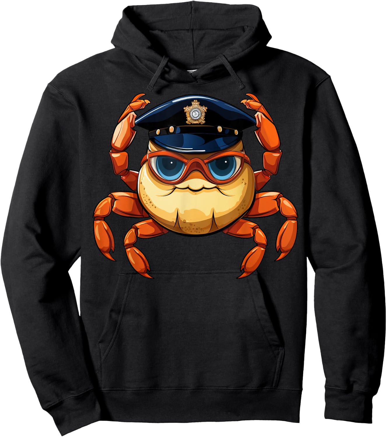 Crab Policeman Hoodie - Hoodie | Black