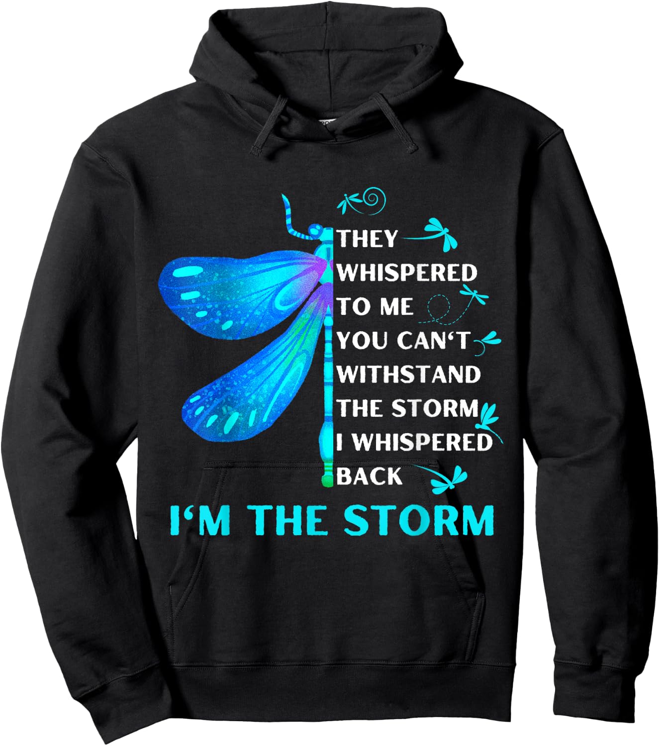 Women's They whispered to her you can't whit stand the storm Hoodie - Hoodie | Black