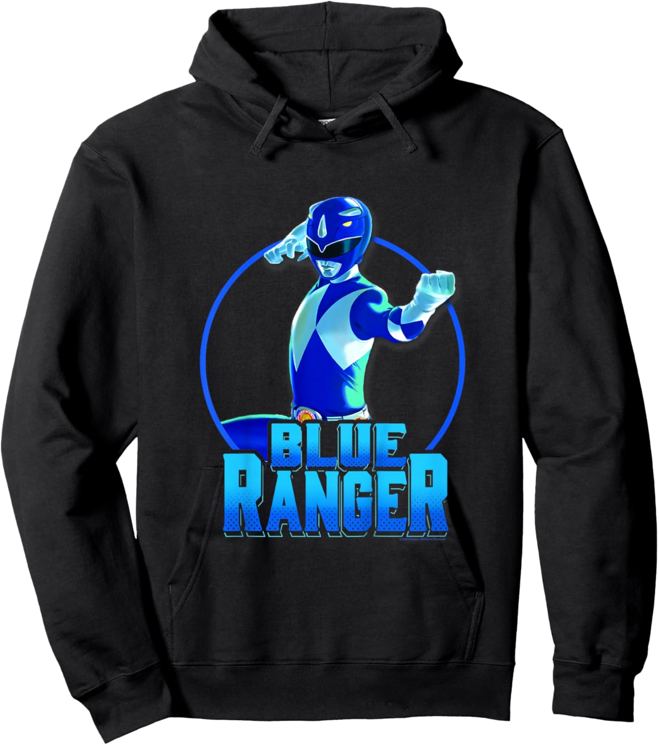 Kids Power Rangers Blue Ranger Power Pose Shot Hoodie - Hoodie | Black