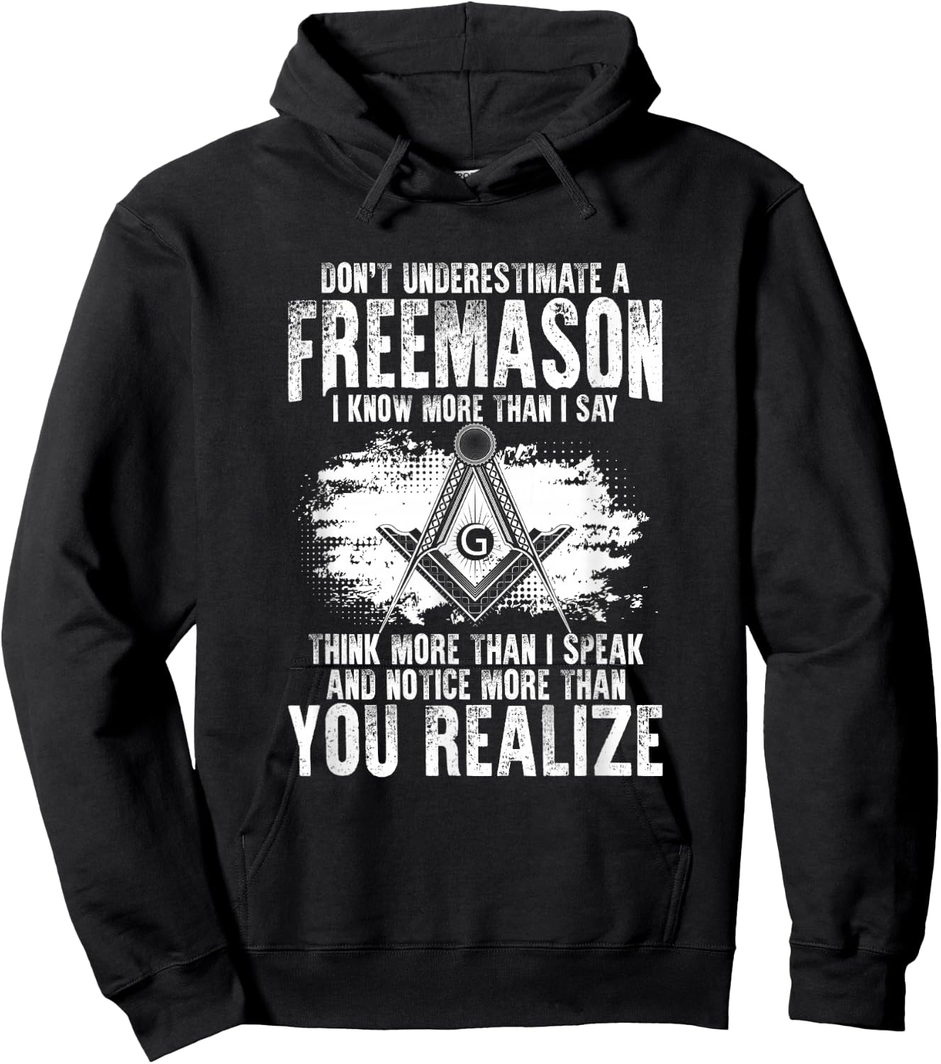 Masonry Freemasonry Masonic Don't Underestimate A Freemasons Hoodie - Hoodie | Black
