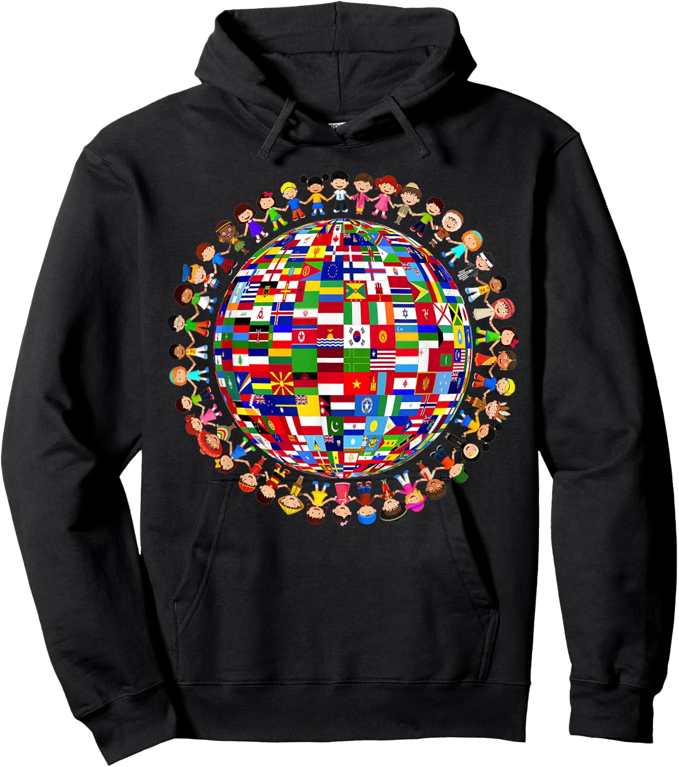 National Flags Circle World Peace International Day Of Peace Hoodie - Hoodie | Black