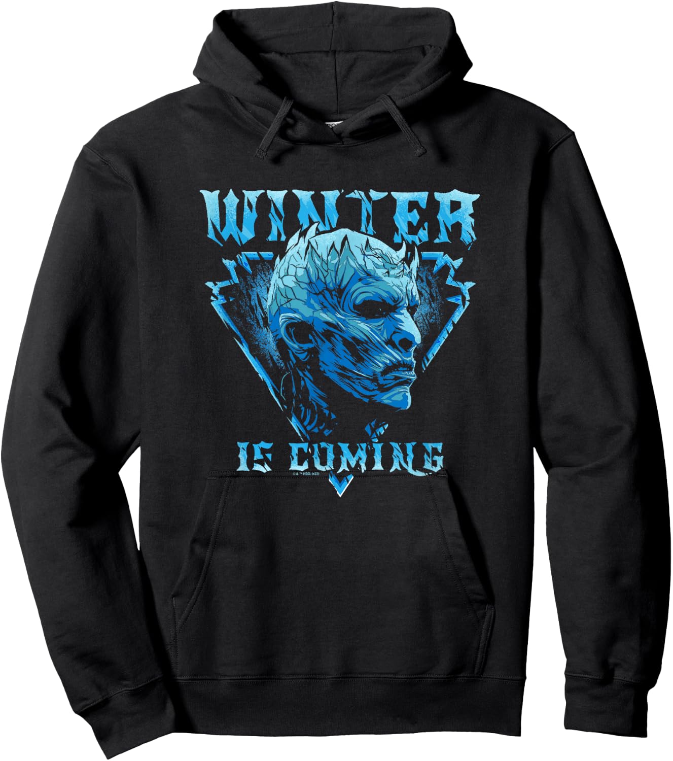 Game Of Thrones Winter Is Coming Night King Side Portrait Hoodie - Hoodie | Black