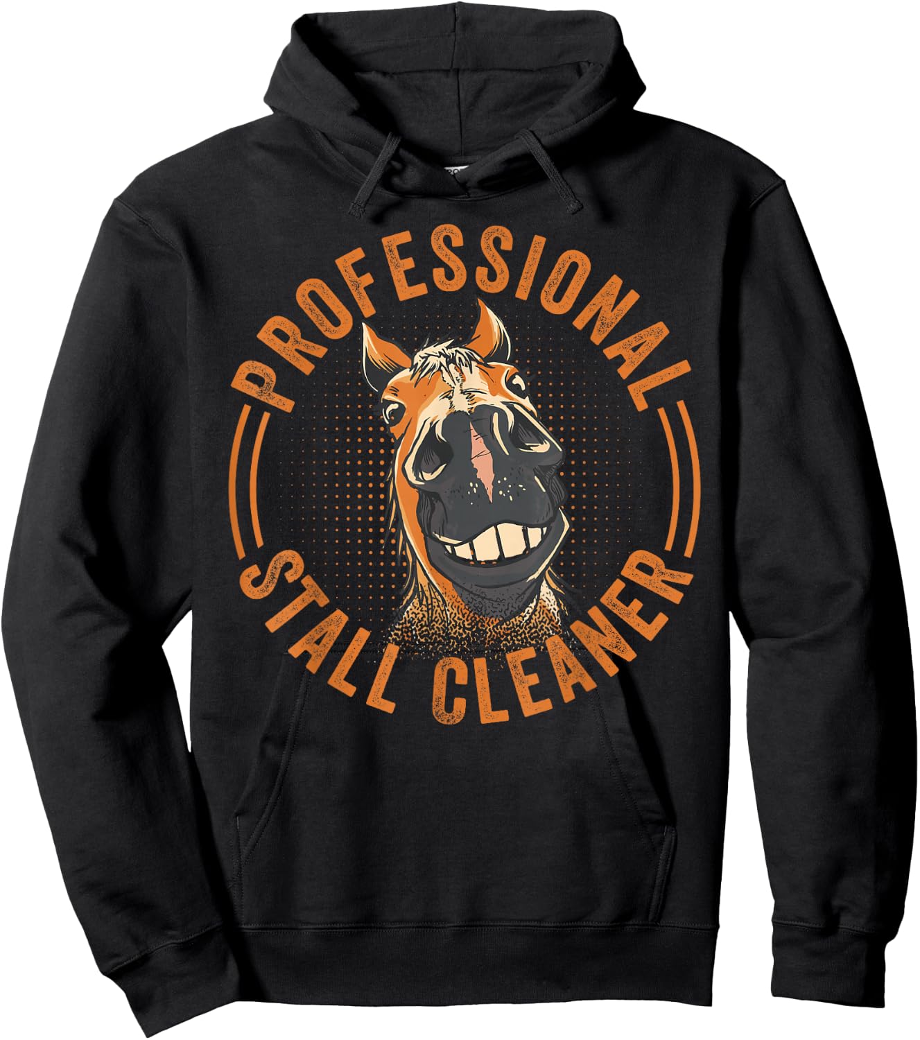 Professional Stall Cleaner - Funny Horse - Equestrian Hoodie - Hoodie | Black