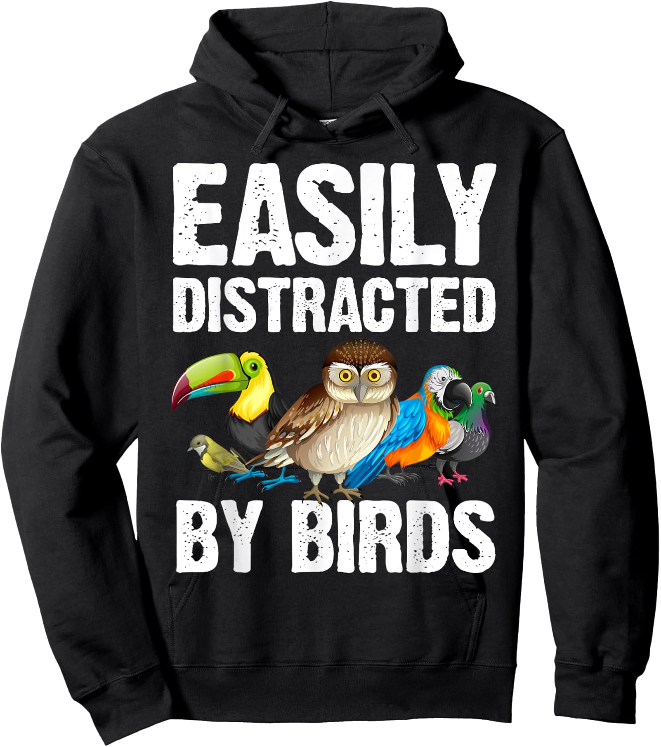 Funny Bird Lover Art Women Ornithology Bird Watcher Hoodie - Hoodie | Black