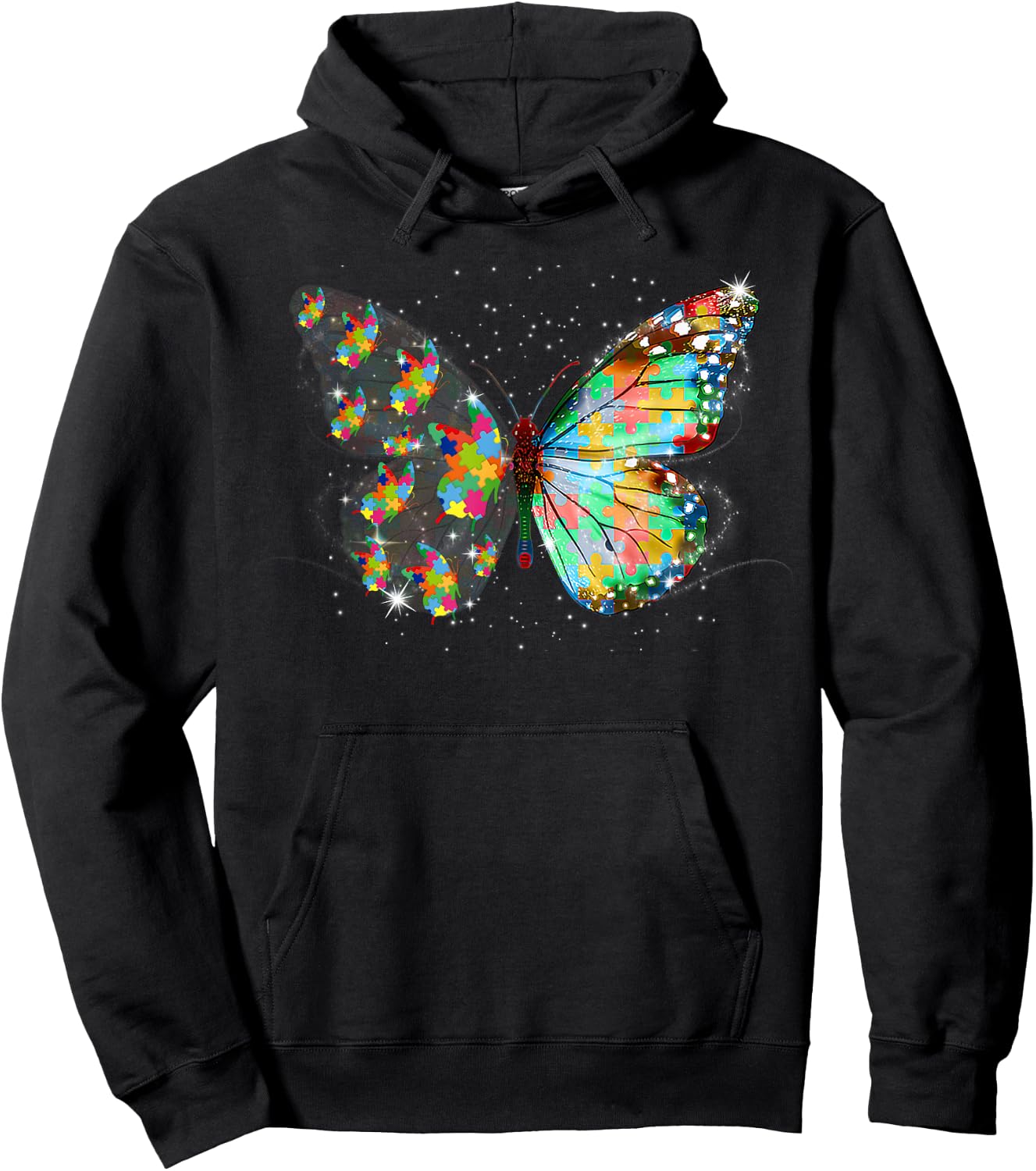 Autism Awareness Kindness Butterfly Peace Lover Men Women Hoodie - Hoodie | Black