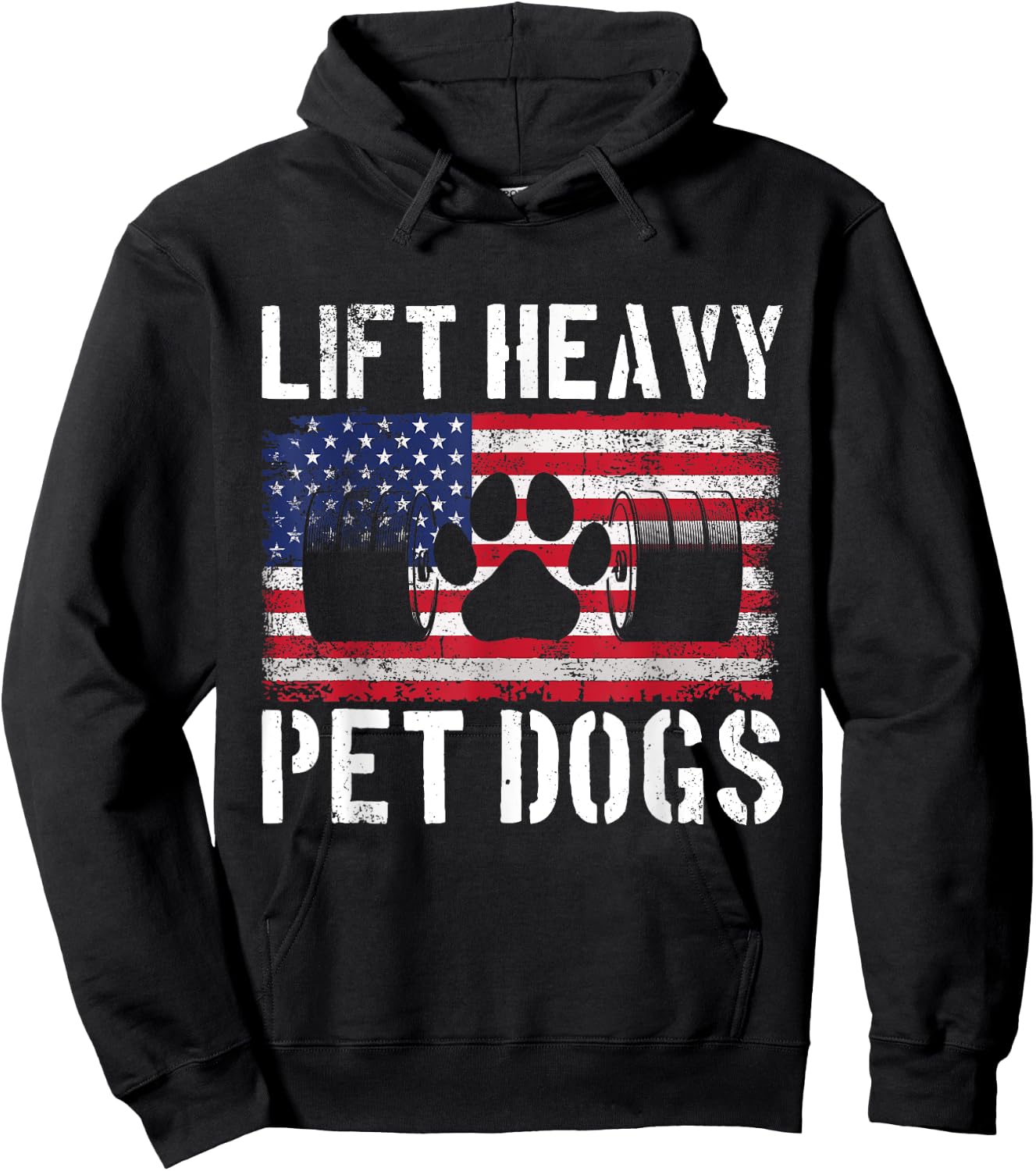 Lift Heavy Pet Dogs Weightlifting Funny Gym Workout Pet Hoodie - Hoodie | Black