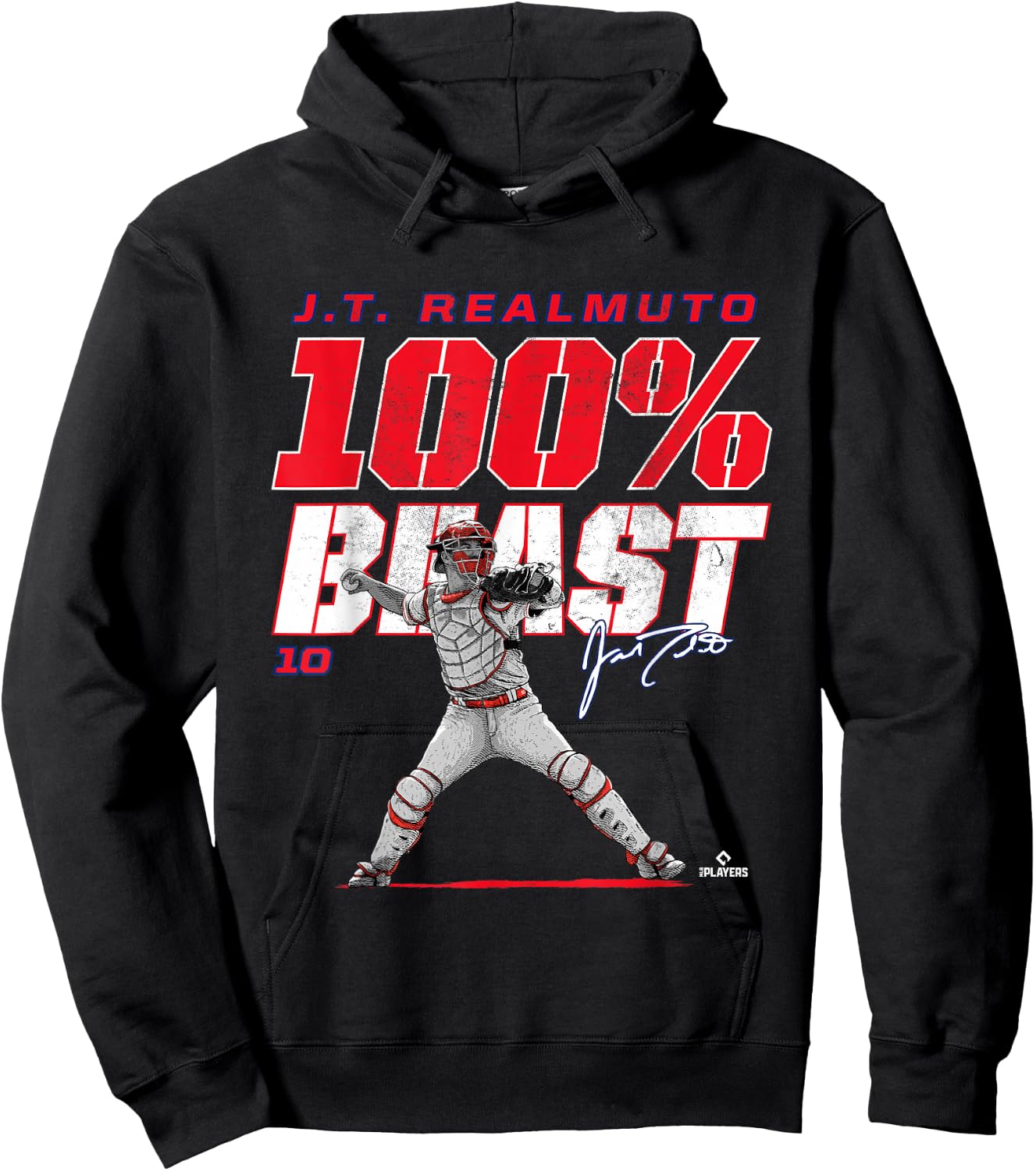 100% Beast JT Realmuto Philadelphia MLBPA Hoodie - Hoodie | Black