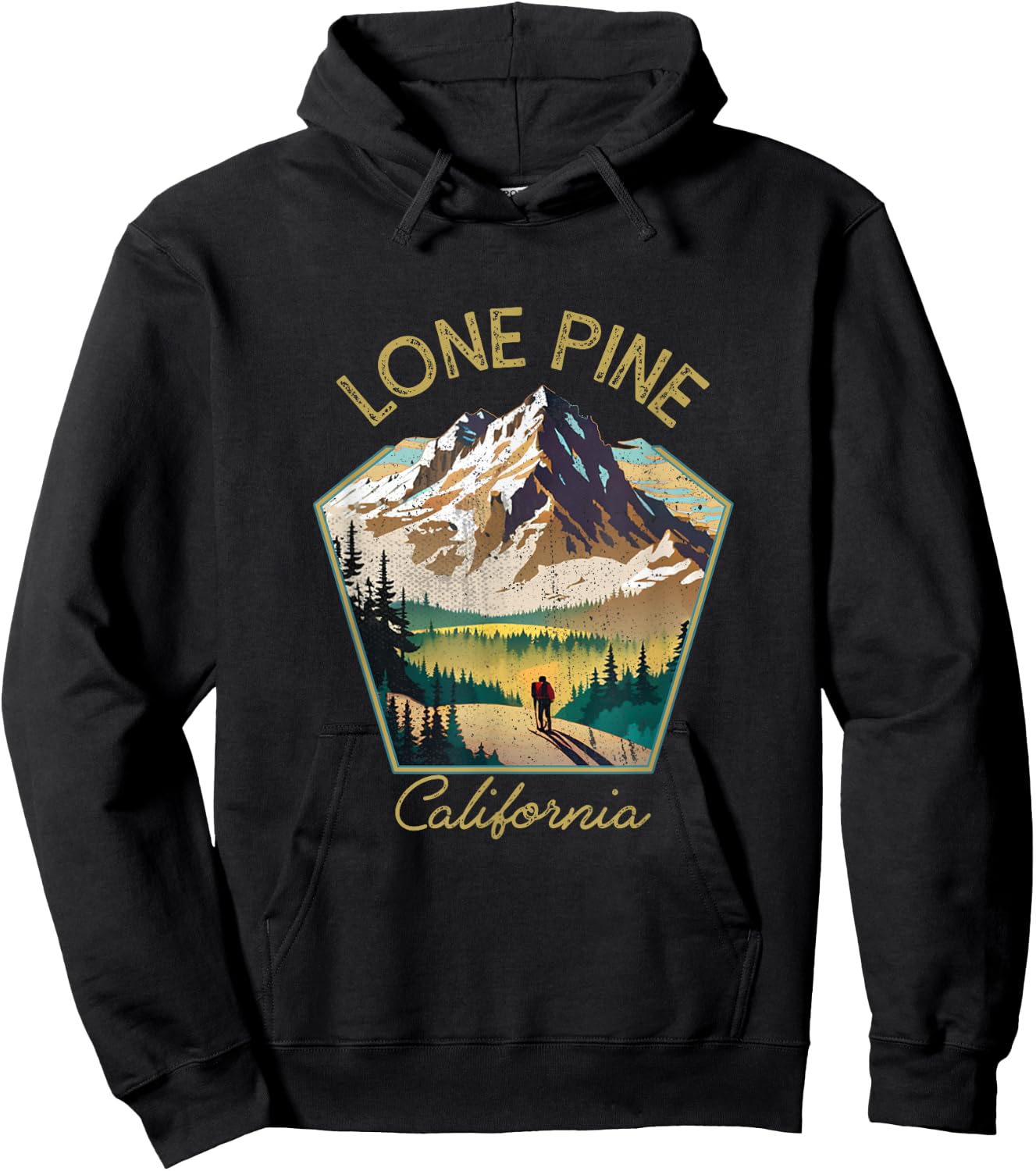 Lone Pine Retro Clothing - Lone Pine Souvenir Hoodie - Hoodie | Black