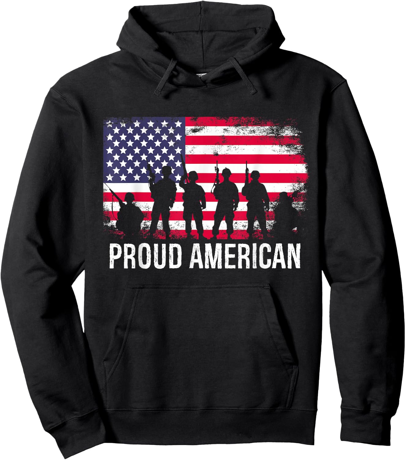 I am a proud American and Patriot Hoodie - Hoodie | Black