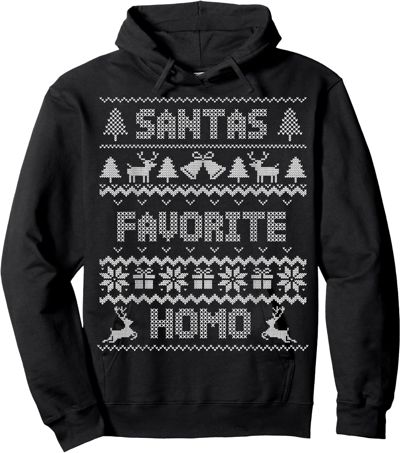 Santa's Favorite Homo - Gay Christmas Hoodie - Hoodie | Black