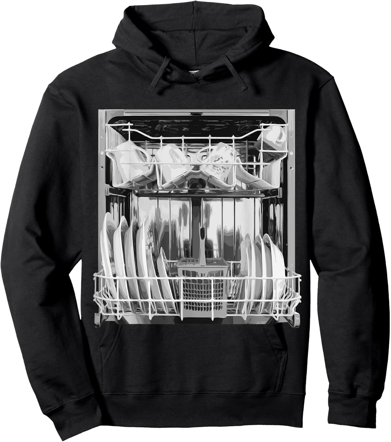 Dishwasher Costume Funny Halloween Silvester Kitchen Objects Hoodie - Hoodie | Black
