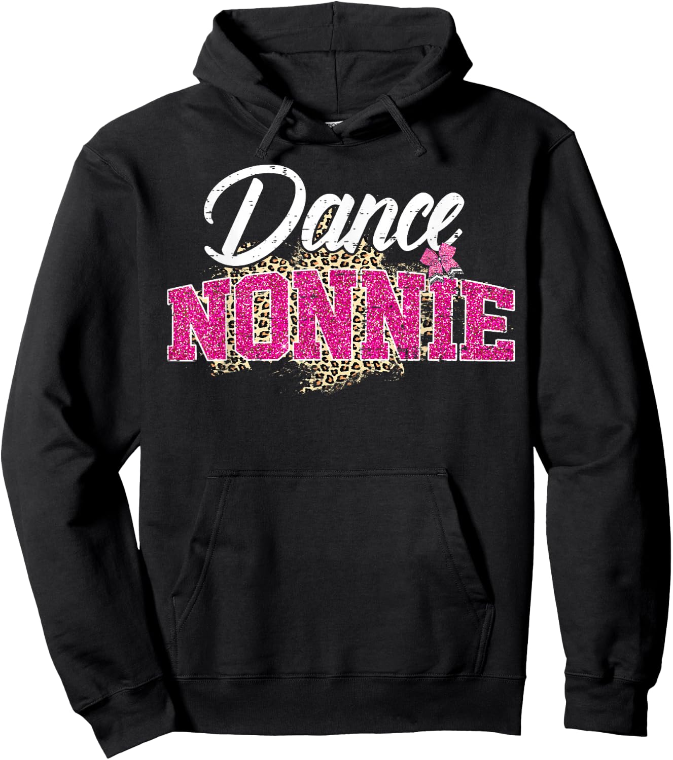 Dance Nonnie Leopard Funny Dancing Nonnie Mother's Day Hoodie - Hoodie | Black